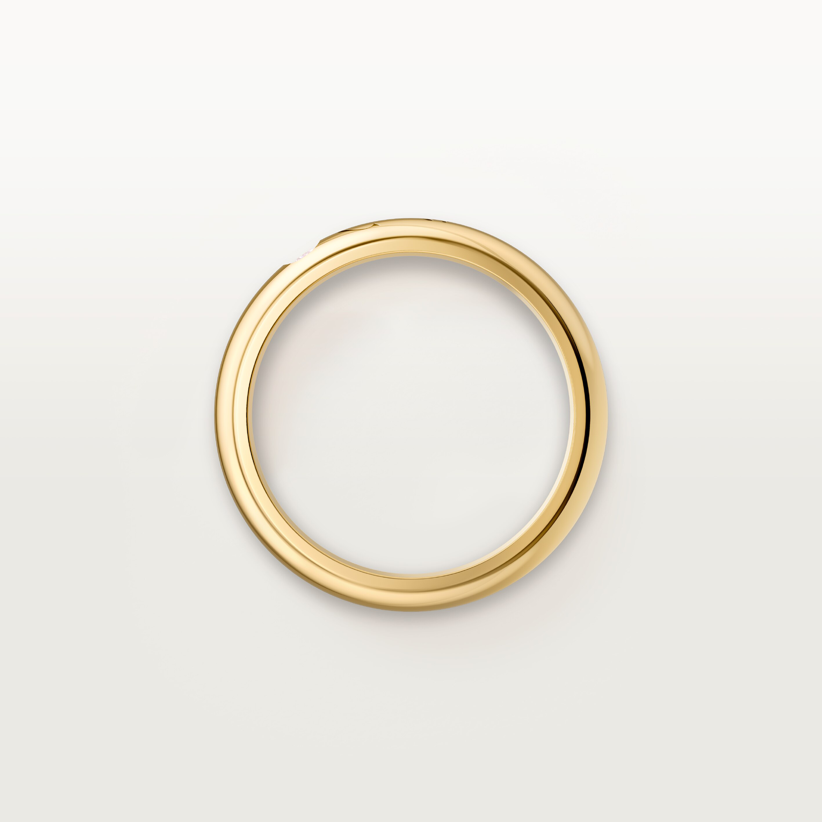 C de Cartier wedding ring, 4 mm width, 1 diamond