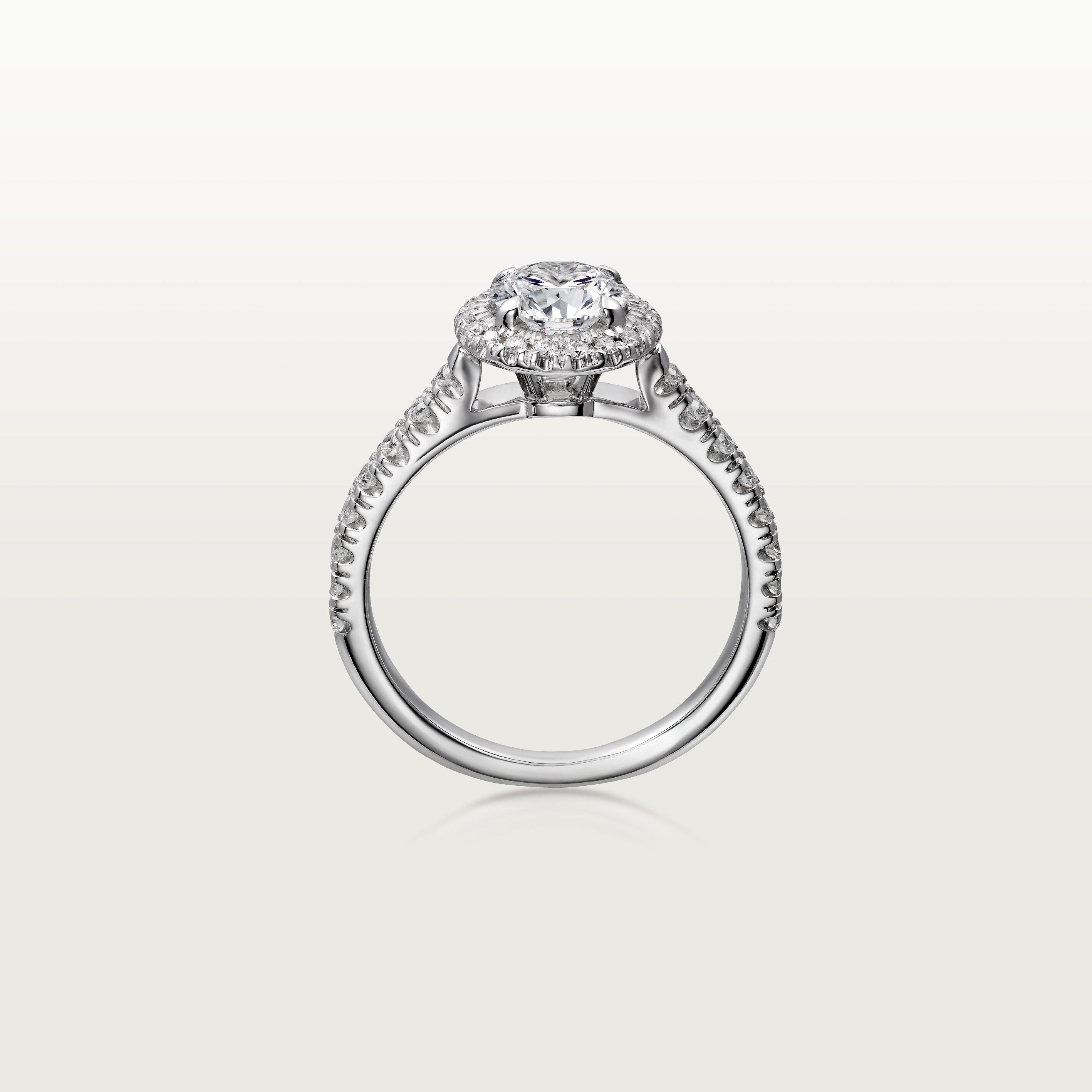 Cartier Destin&eacute;e solitaire, brilliant-cut diamond, paved 