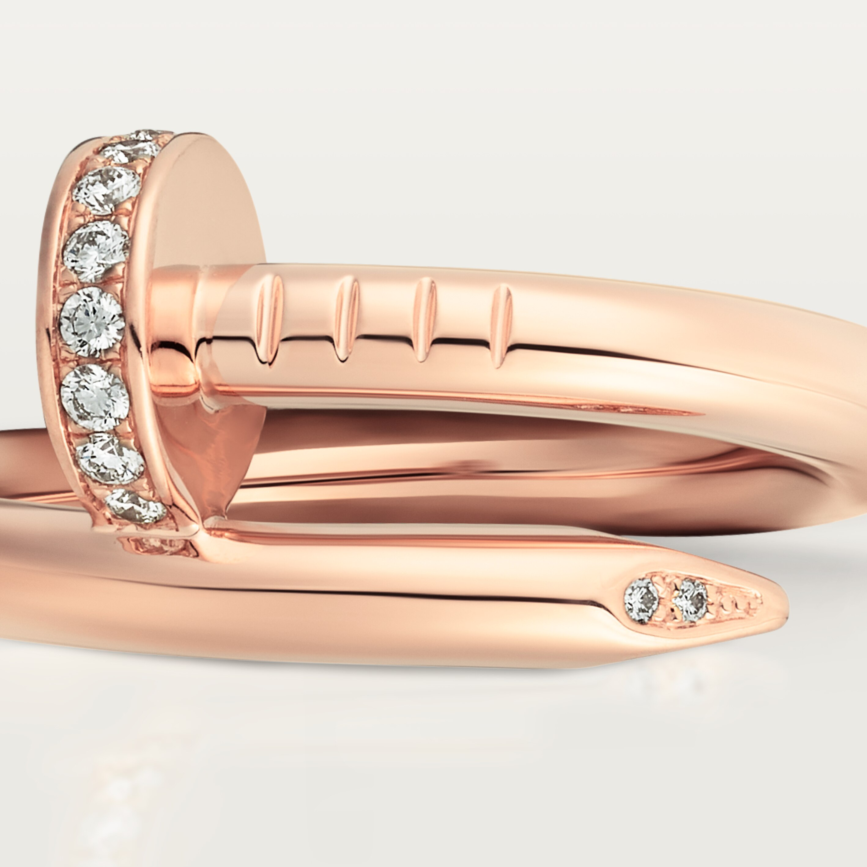 Juste un Clou ring, classic model, diamonds, image 8