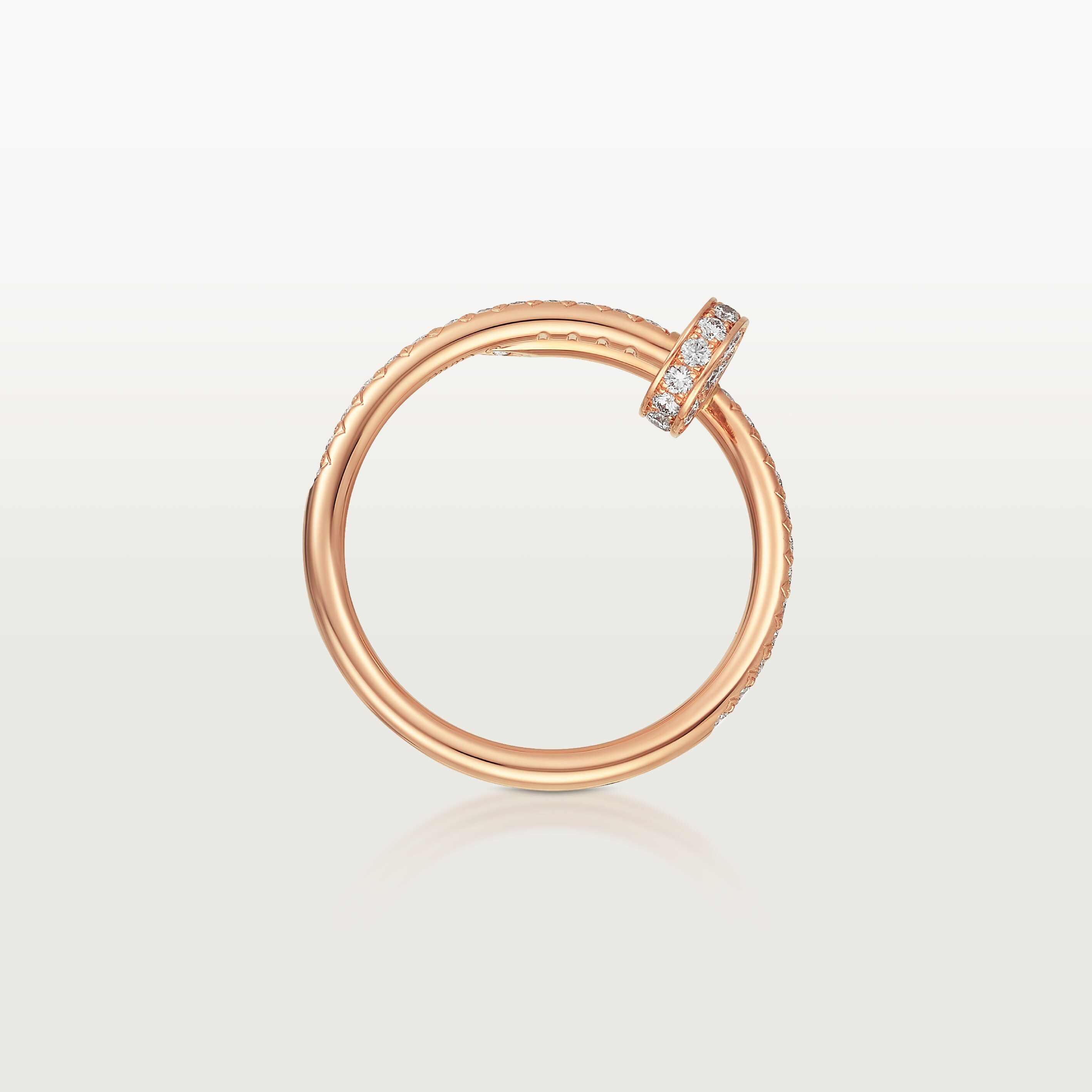 Juste un Clou ring, small model, half-paved, image 5