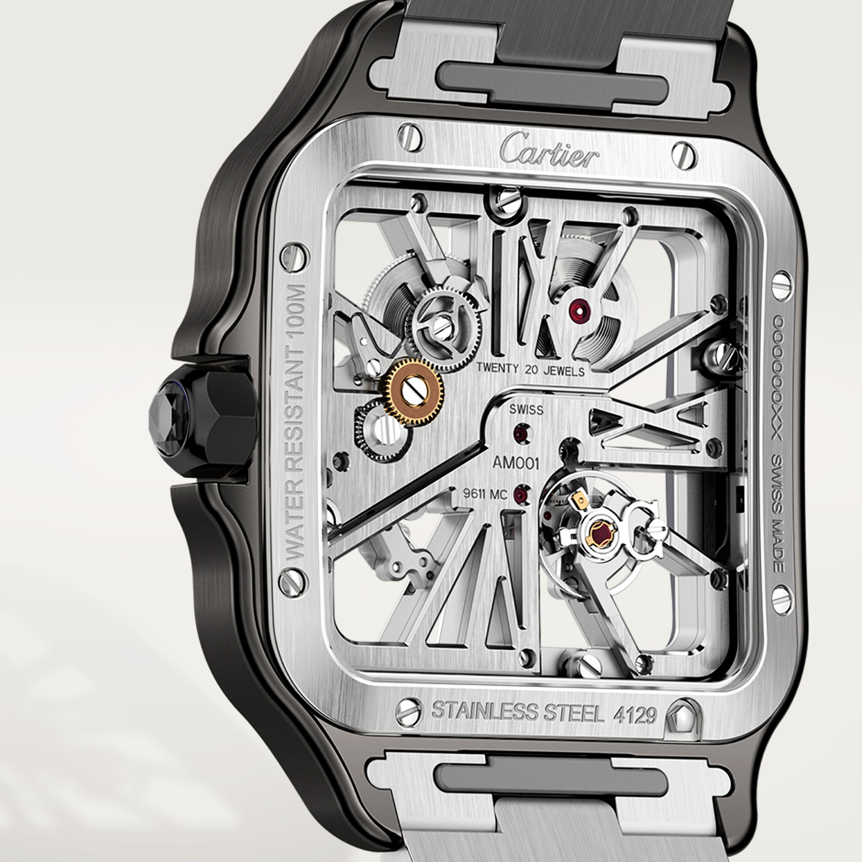 Santos de Cartier skeleton watch