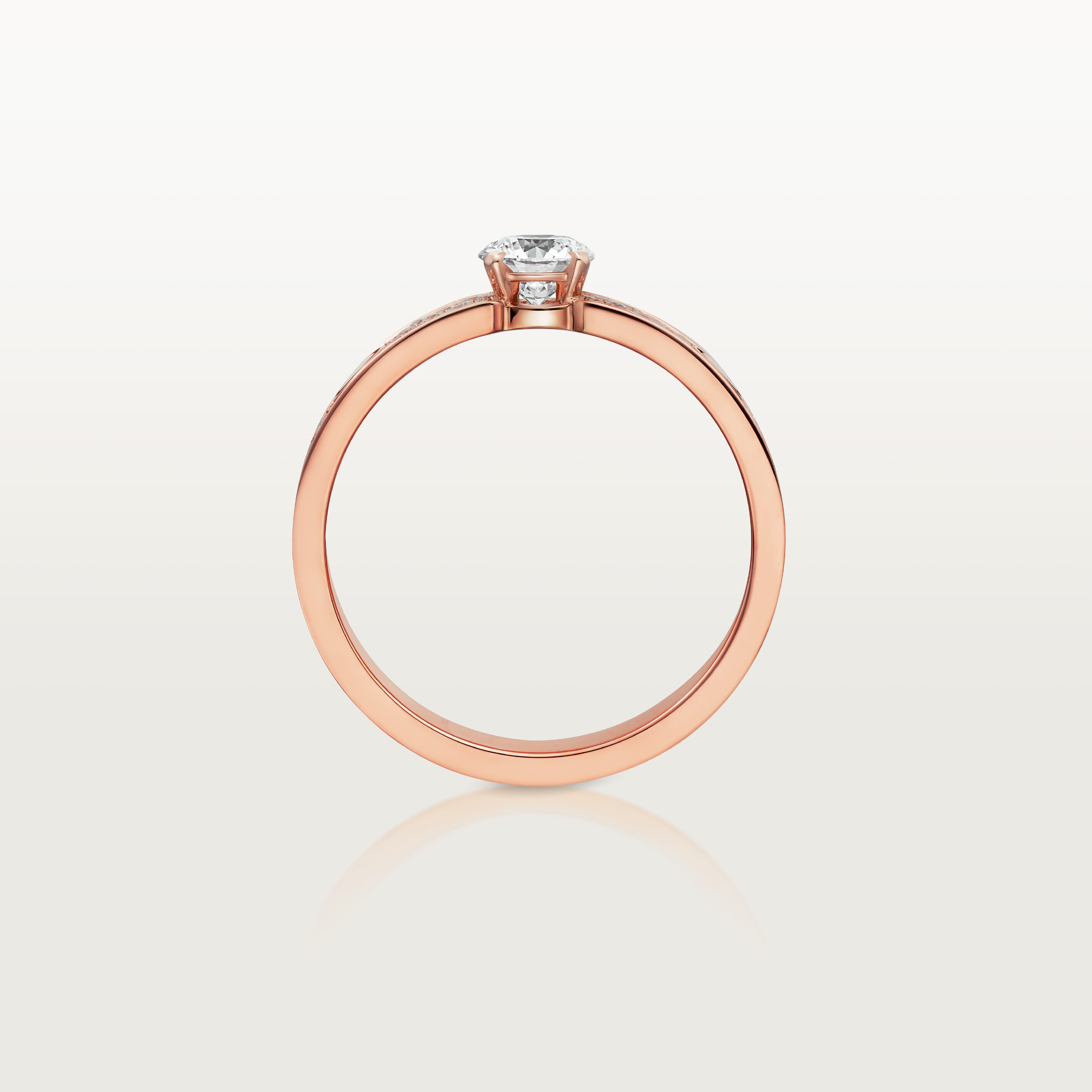 #LOVE# solitaire, brilliant-cut diamond, paved 