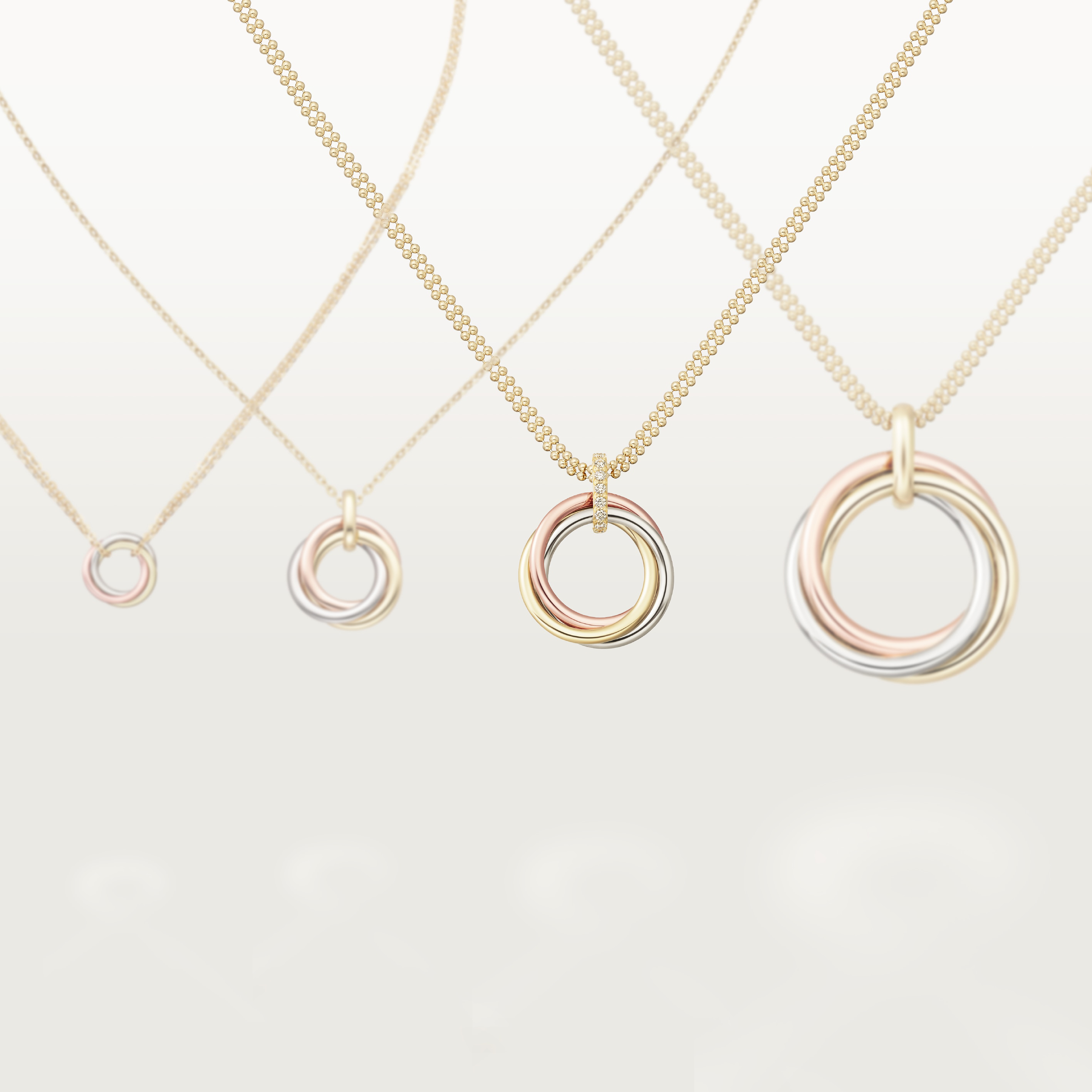 Trinity pendant, medium model, diamonds, image 8