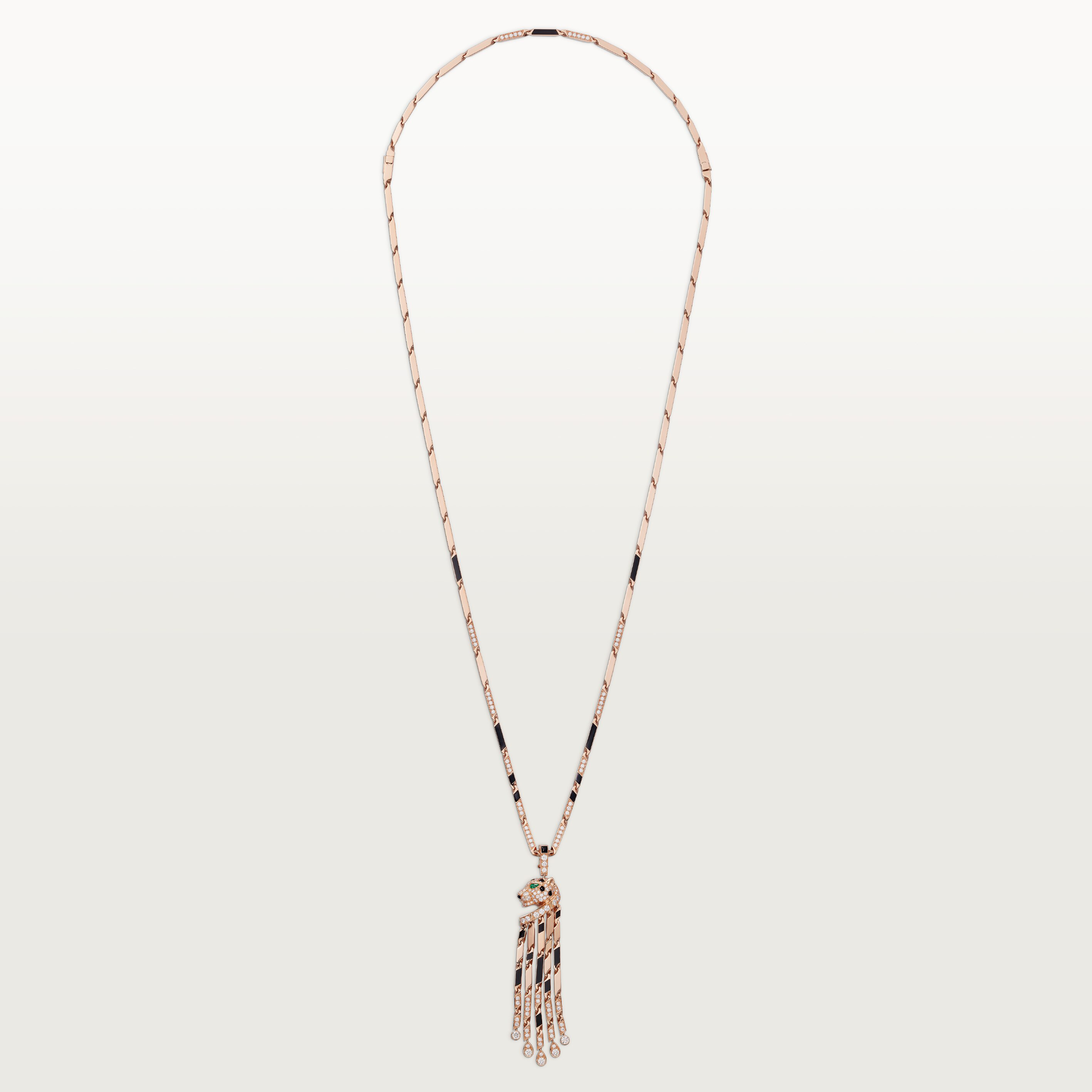 Panth&egrave;re de Cartier long necklace, small model, paved 
