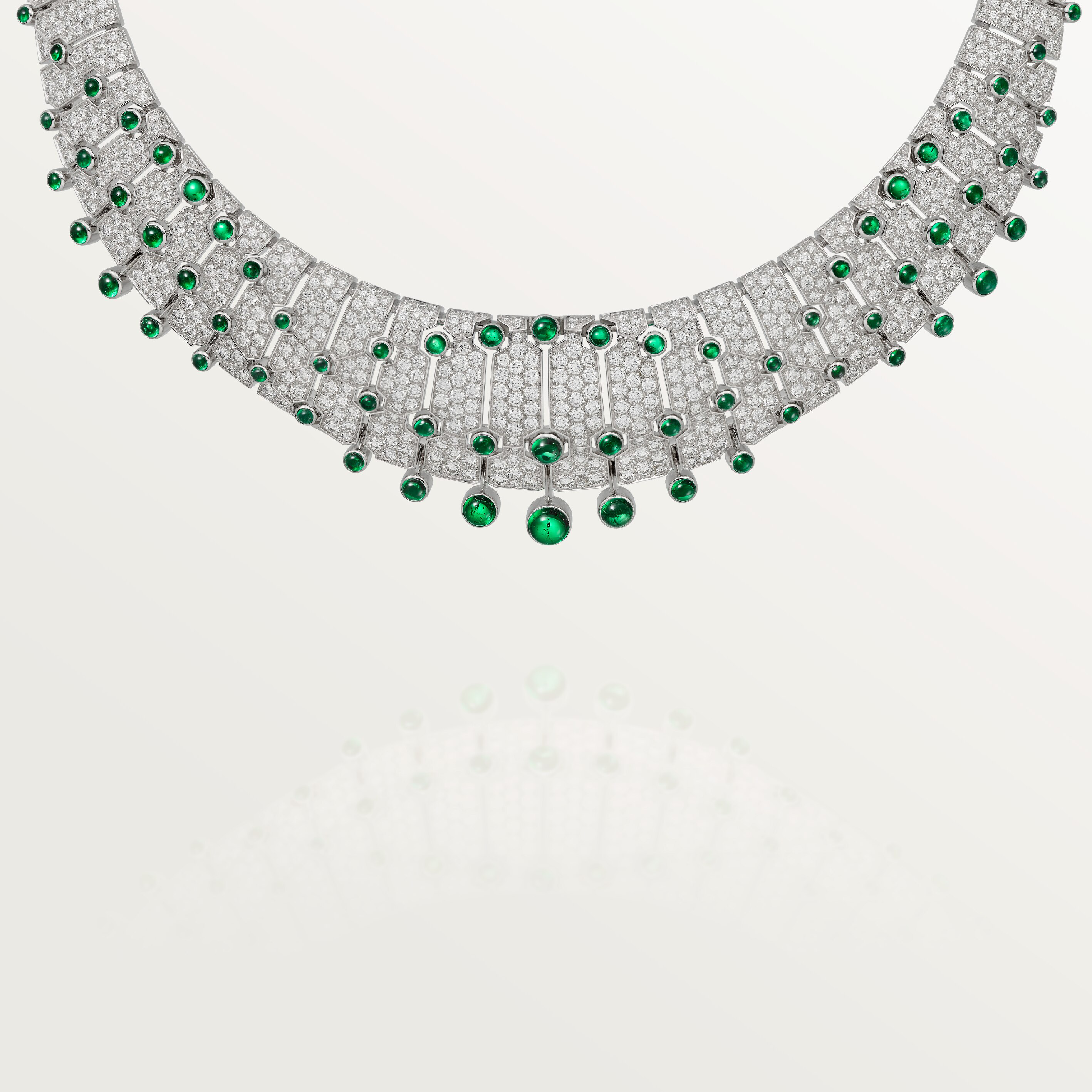 Le Voyage Recommenc&eacute; necklace, emerald, paved , image 5
