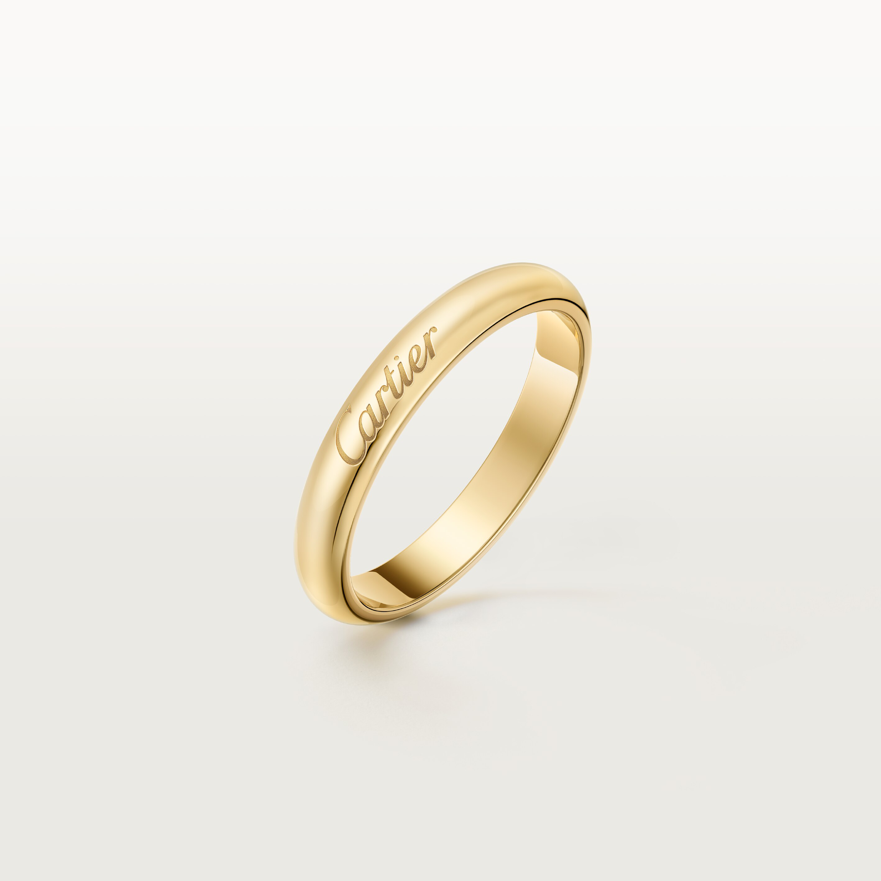 C de Cartier wedding band, 3 mm width