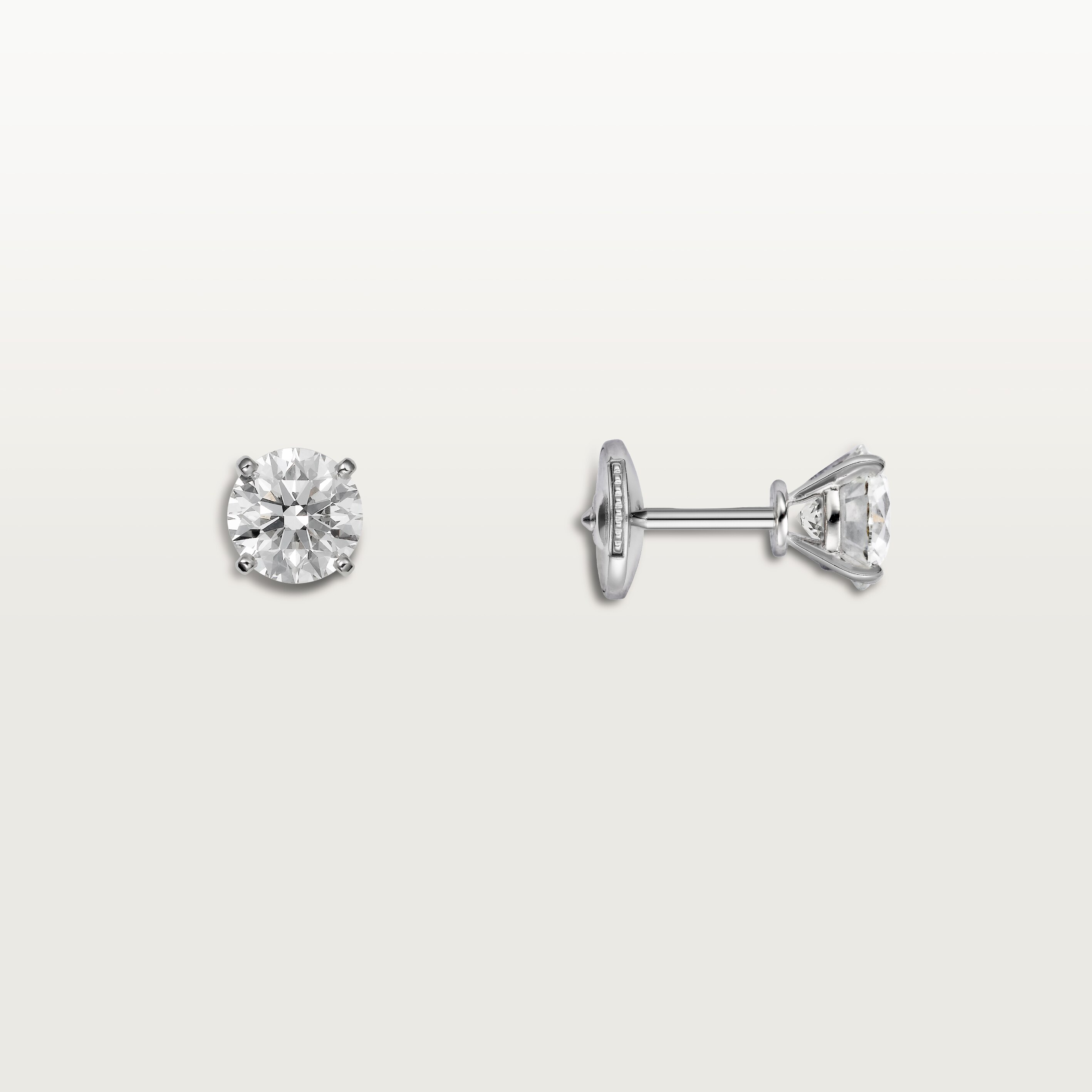 1895 stud earrings, 2 brilliant-cut diamonds 