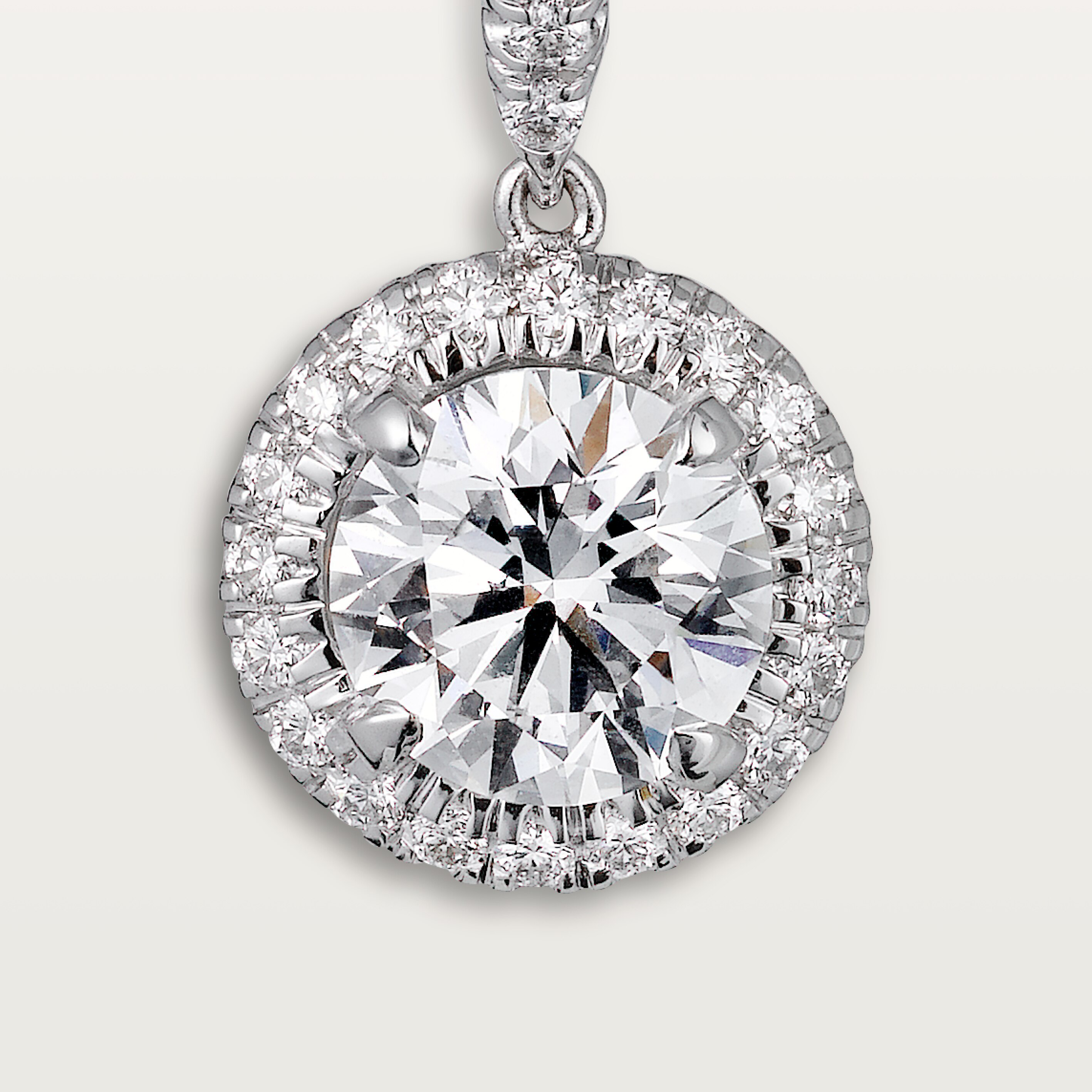 Cartier Destin&eacute;e sleeper earrings, 2 brilliant-cut diamonds, paved