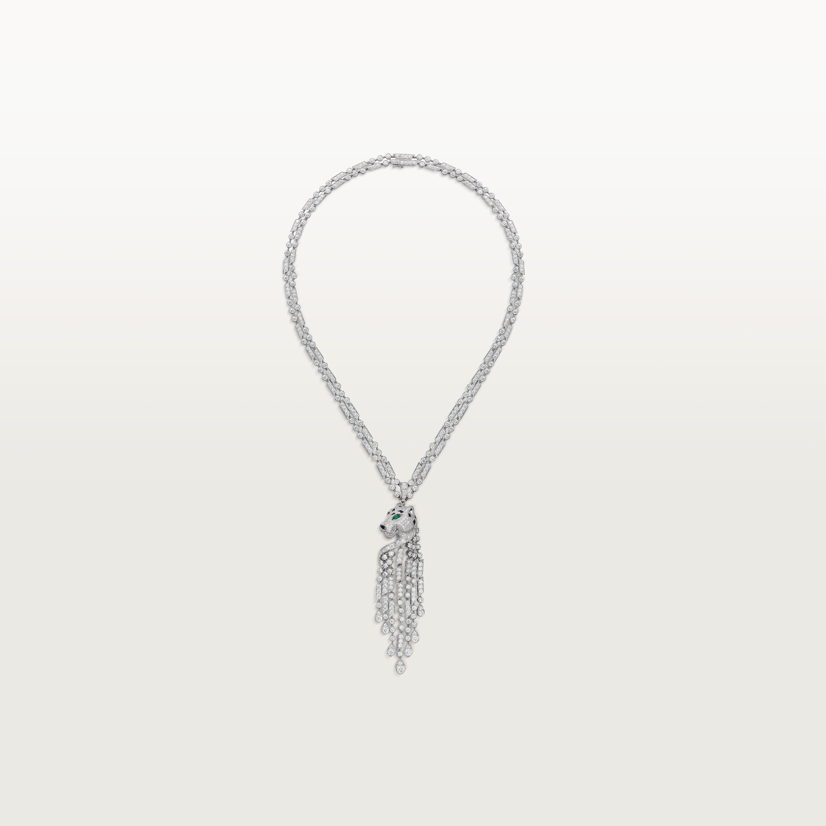 Panth&egrave;re de Cartier long necklace, large model, paved , image 5