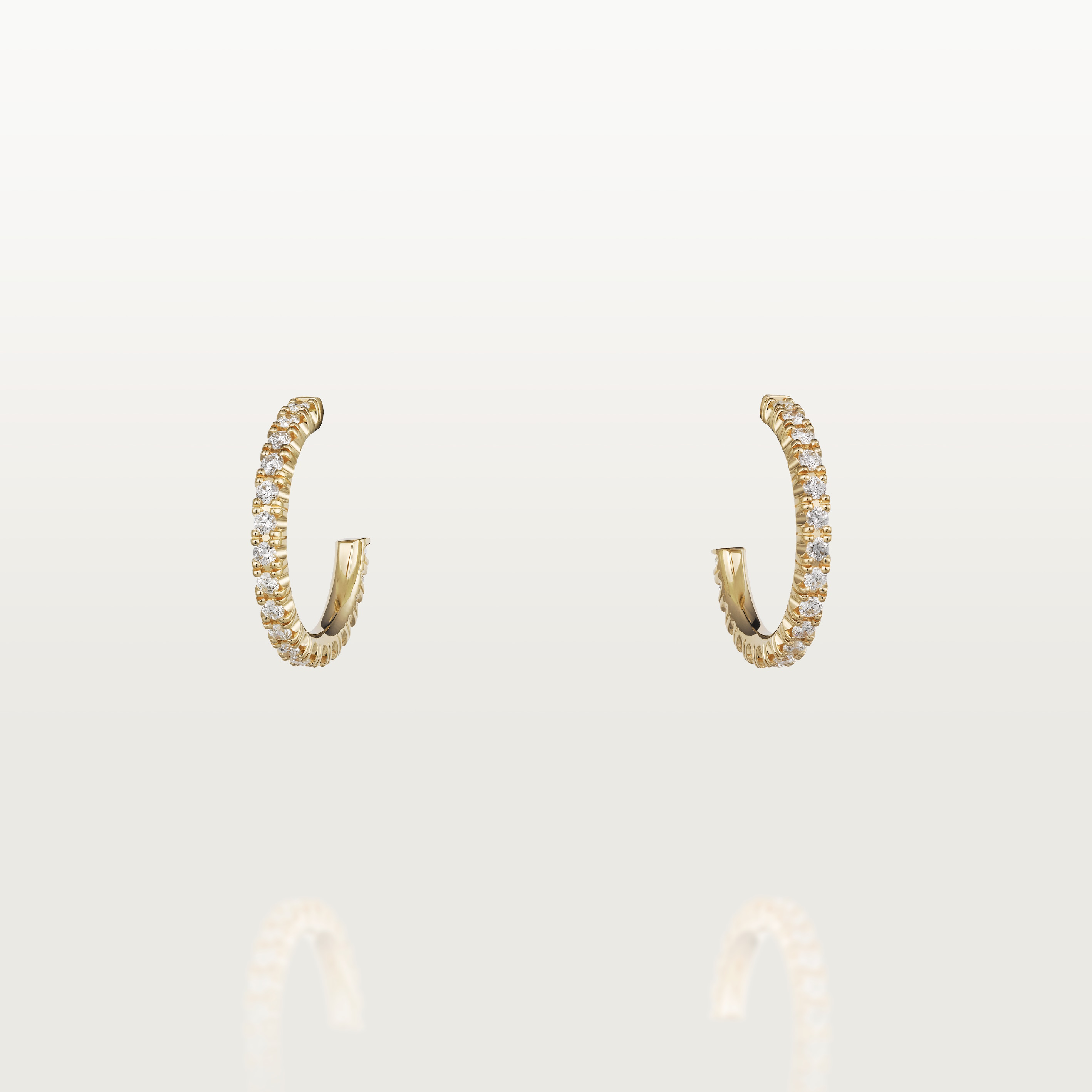 Etincelle de Cartier hoop earrings, small model, paved