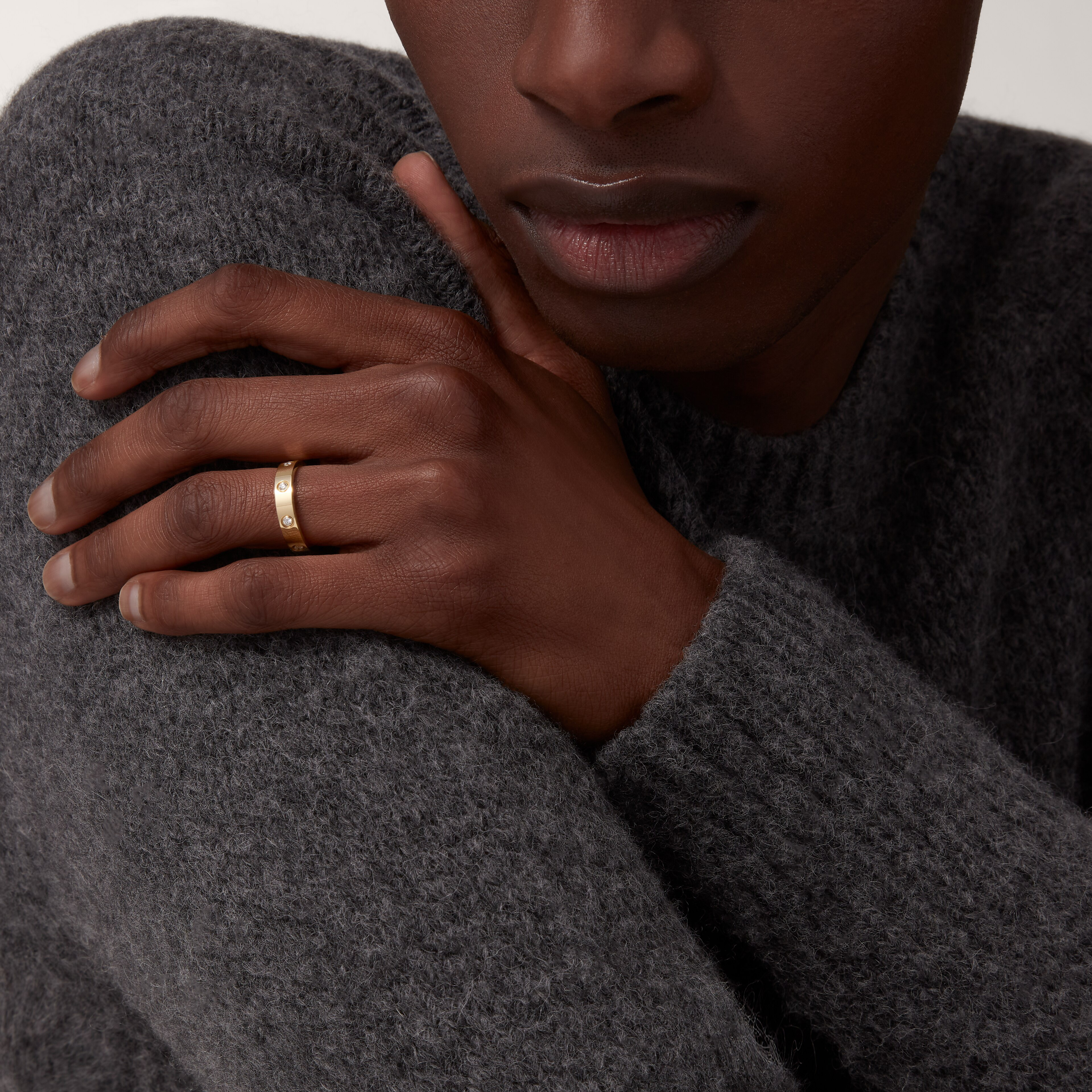 #LOVE# ring, small model, 8 diamonds