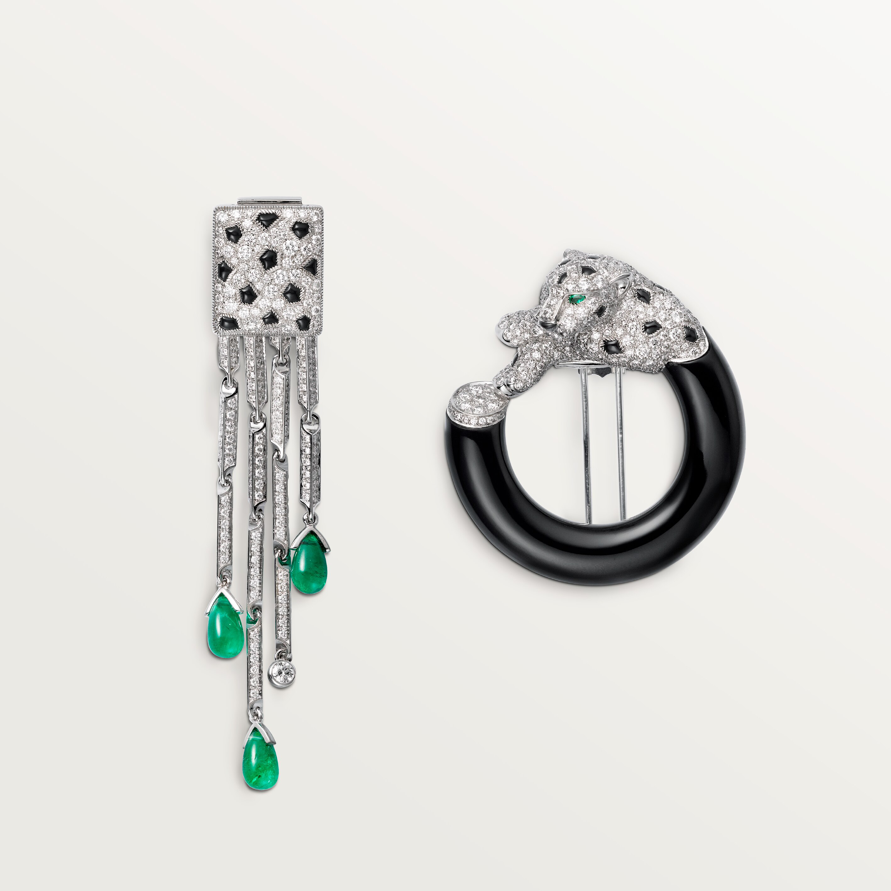 Panth&egrave;re de Cartier necklace, emerald, paved , image 6