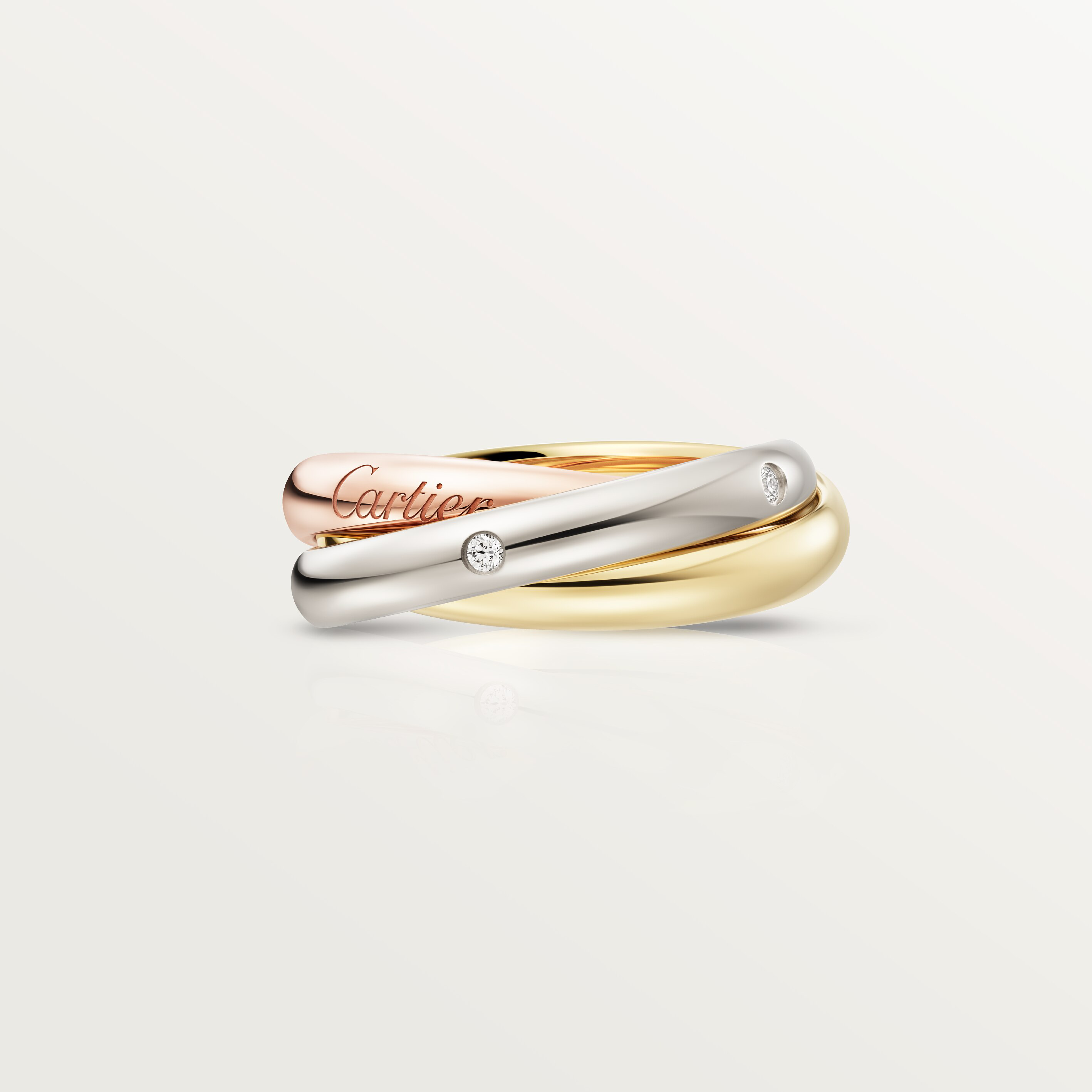 Trinity ring, classic model, 5 diamonds, image 6