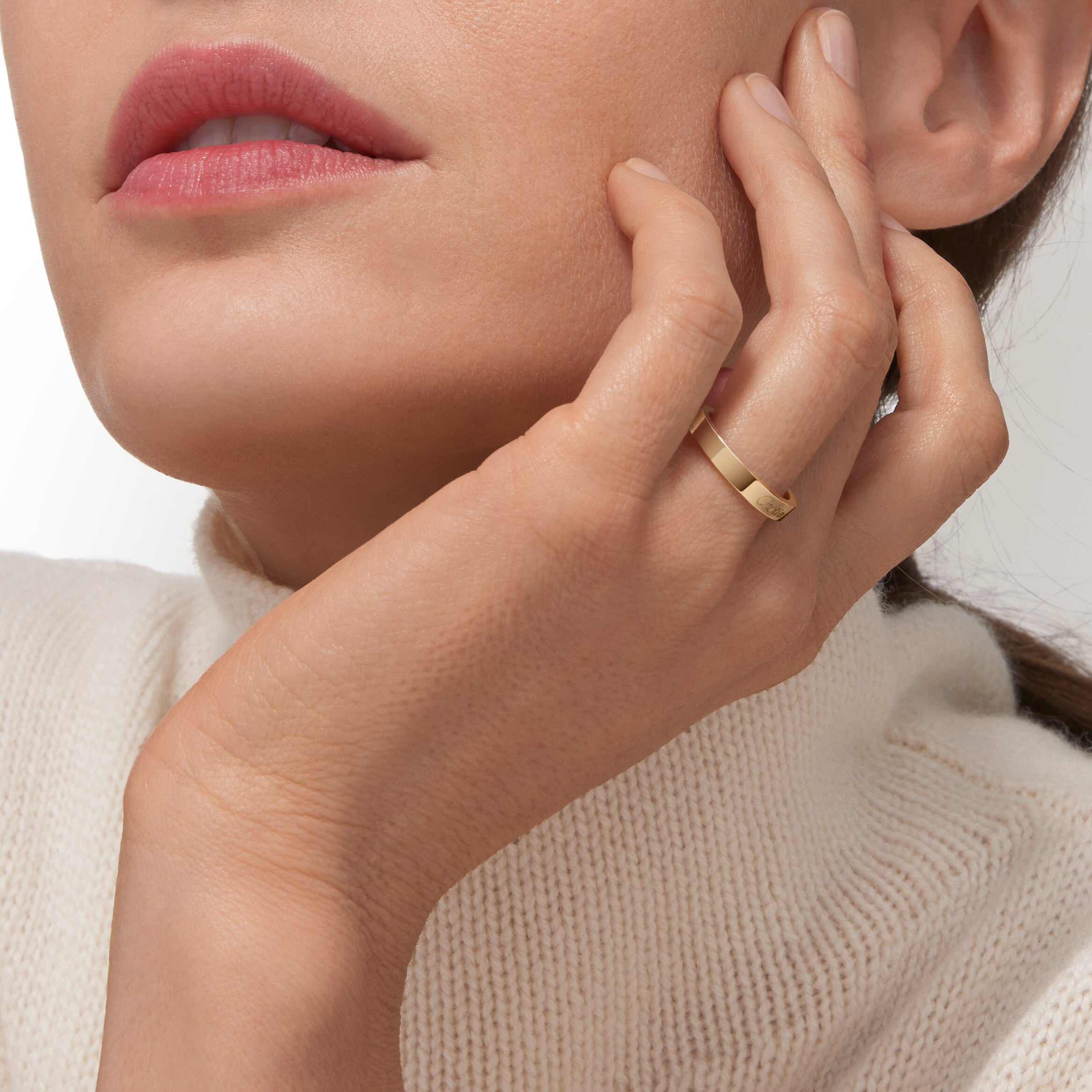 C de Cartier wedding band, 3 mm width