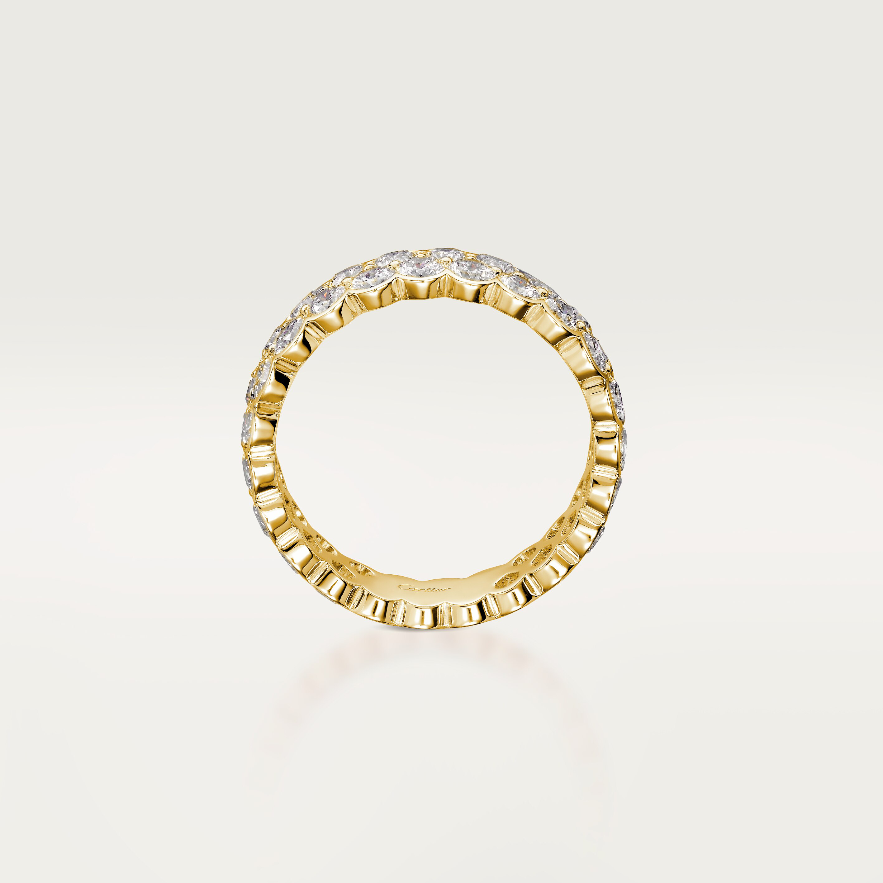 Broderie de Cartier wedding band, double row, diamonds