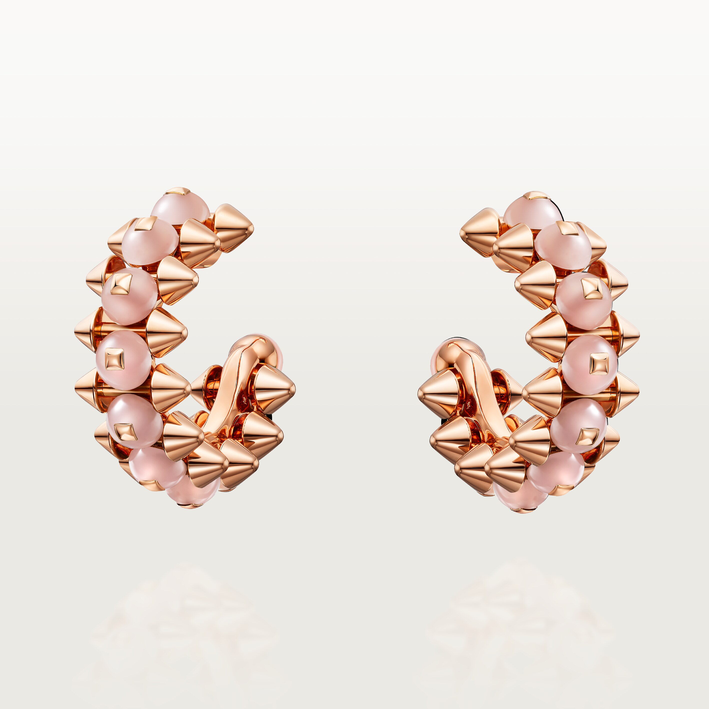 Clash de Cartier earrings, pink chalcedony