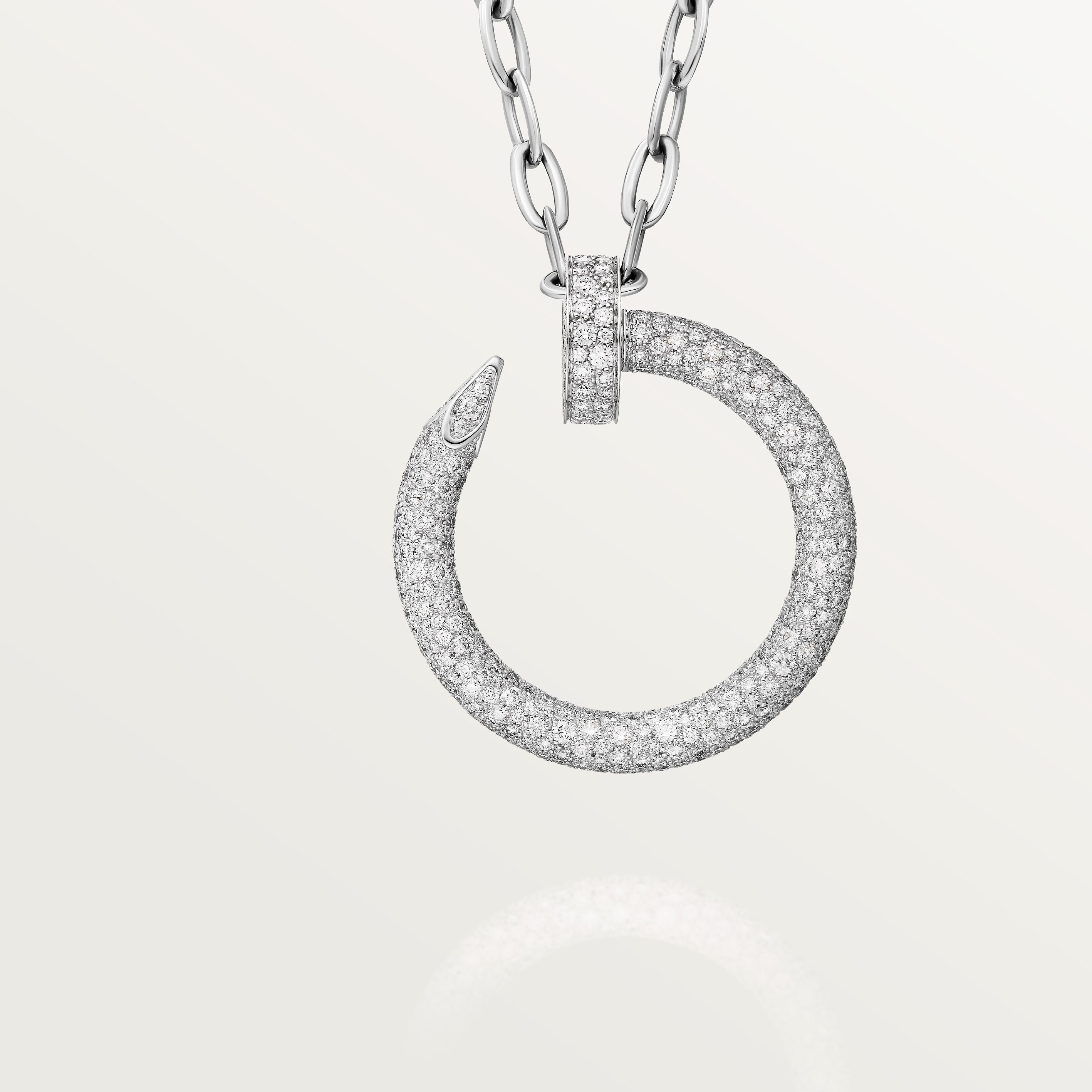 Juste un Clou long necklace, multiwear, extra-large model, paved , image 6