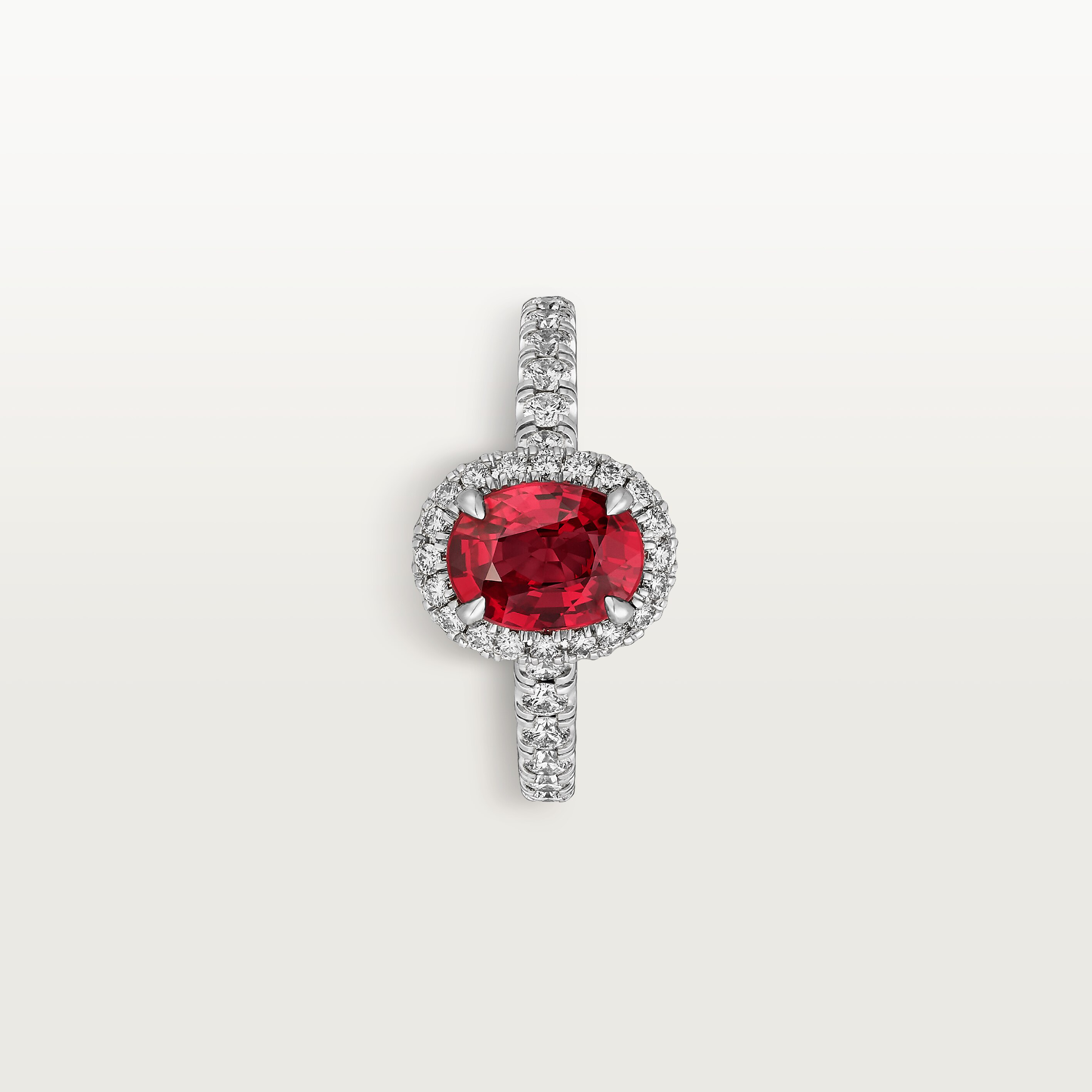 Cartier Destin&eacute;e solitaire, oval-cut ruby, paved , image 7
