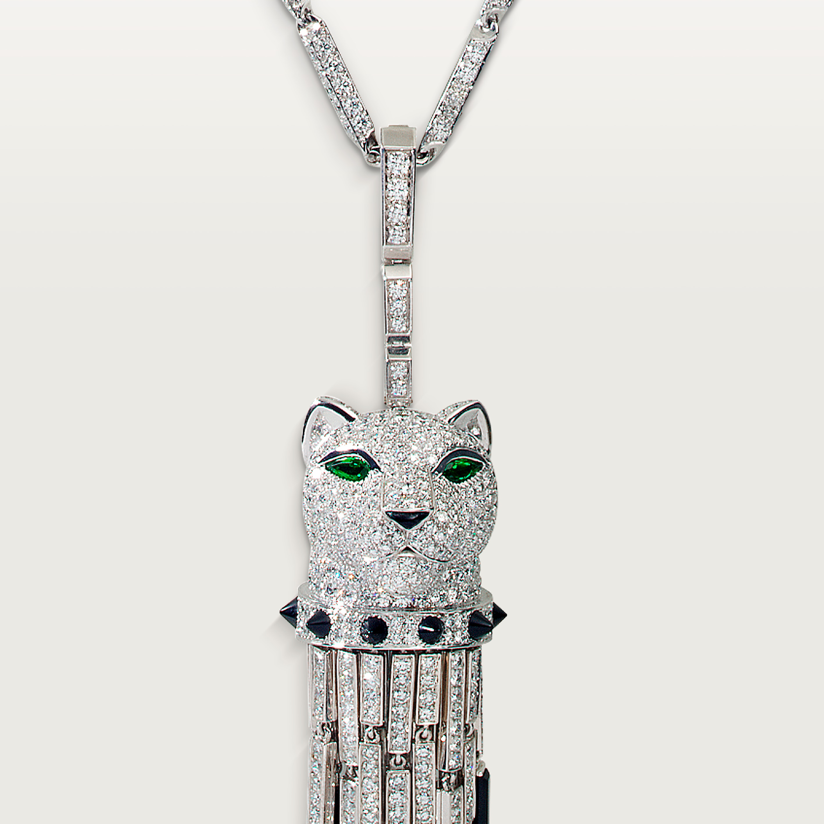 Panth&egrave;re de Cartier long necklace, emerald, multi-wear, large model, paved , image 5