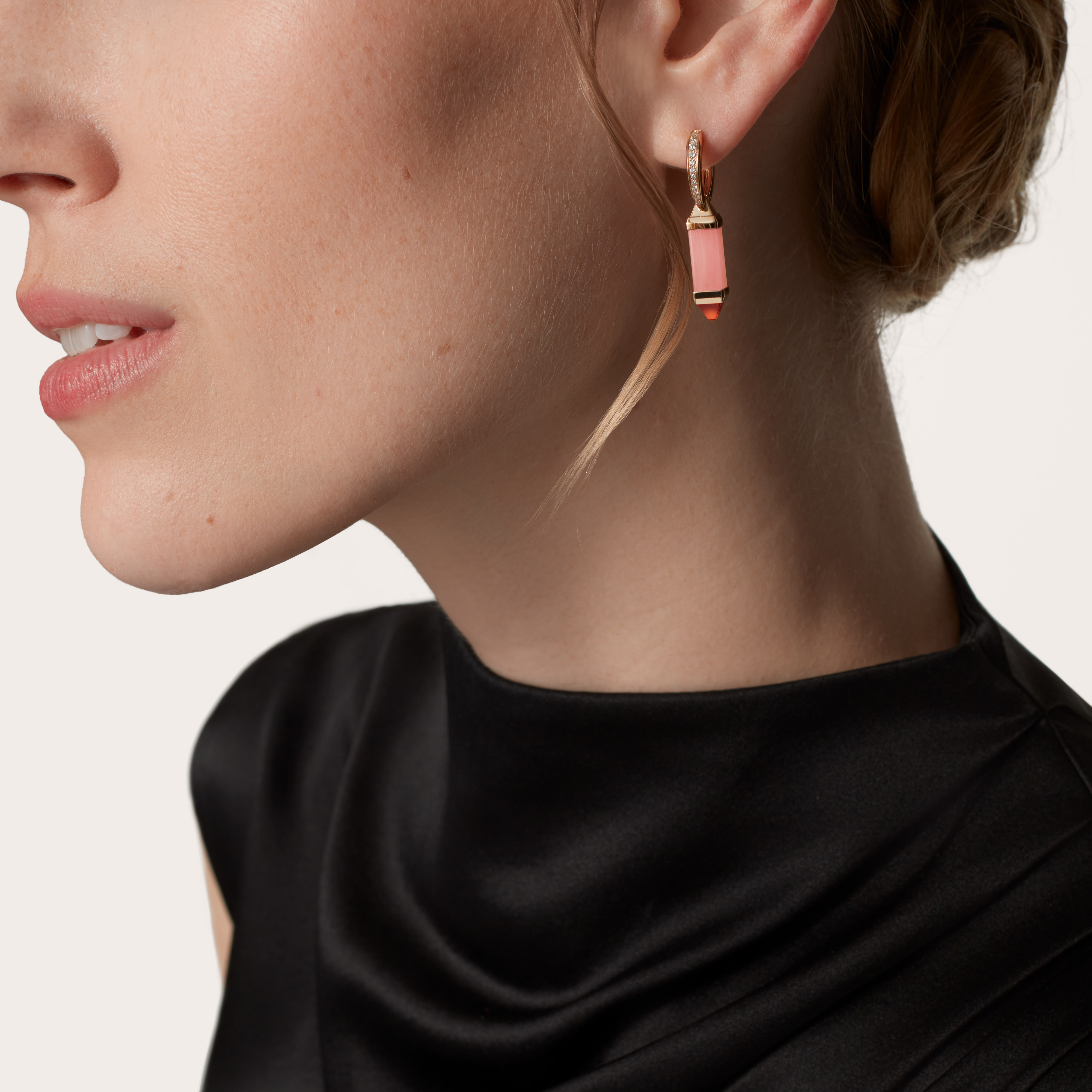 Les Berlingots de Cartier sleeper earrings, diamonds