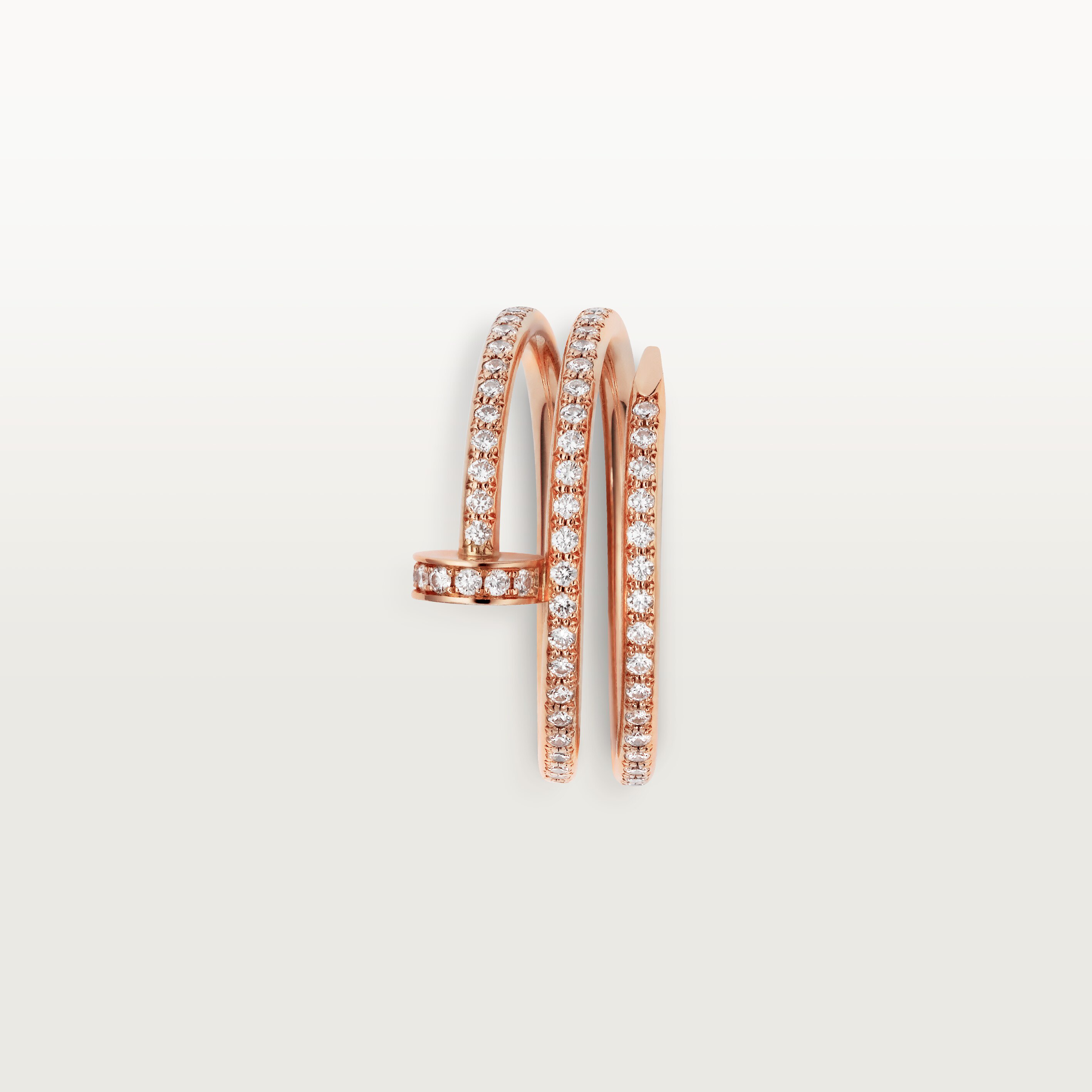 Juste un Clou ring, double, half-paved, image 5