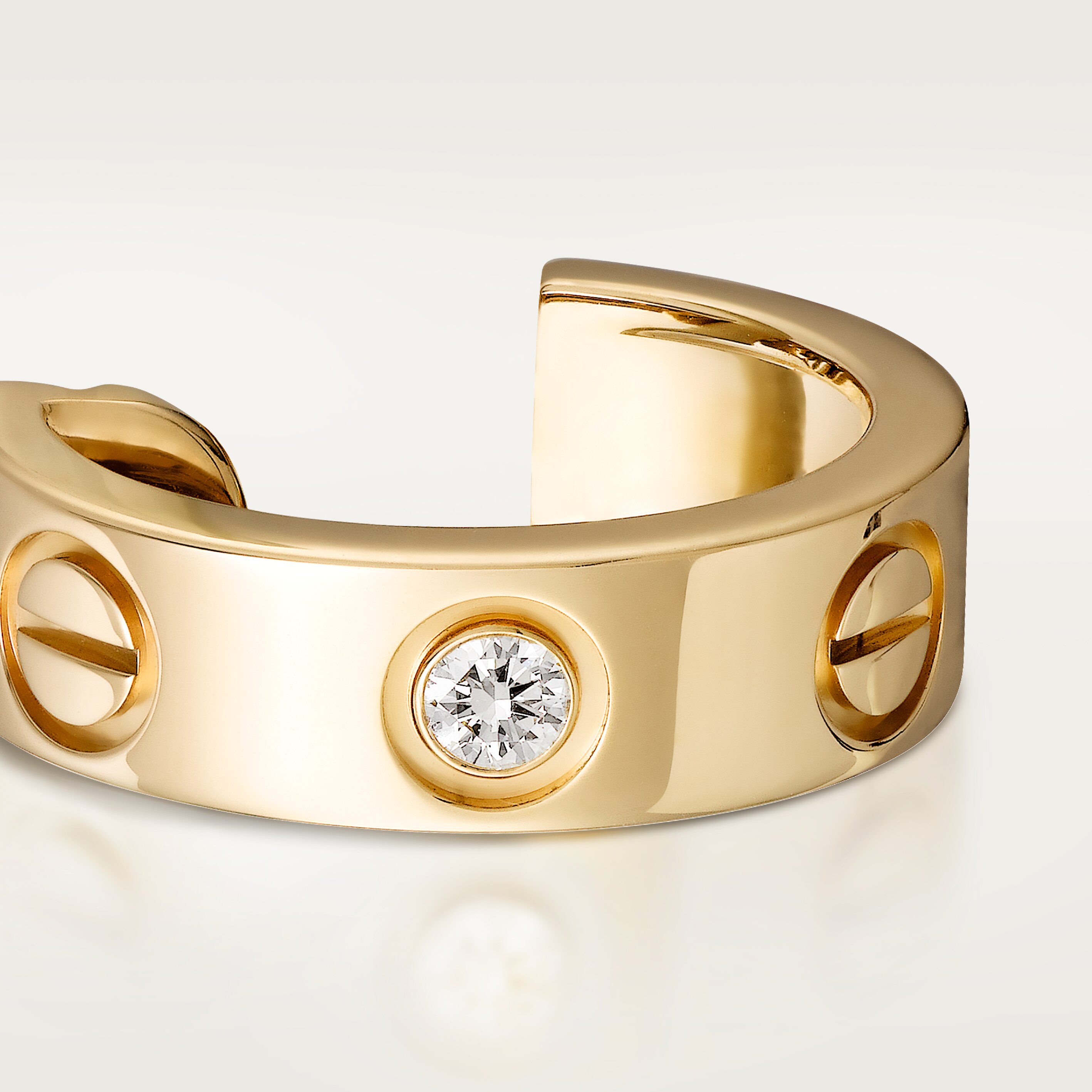 #LOVE# hoop earrings, classic model, 2 diamonds, image 6