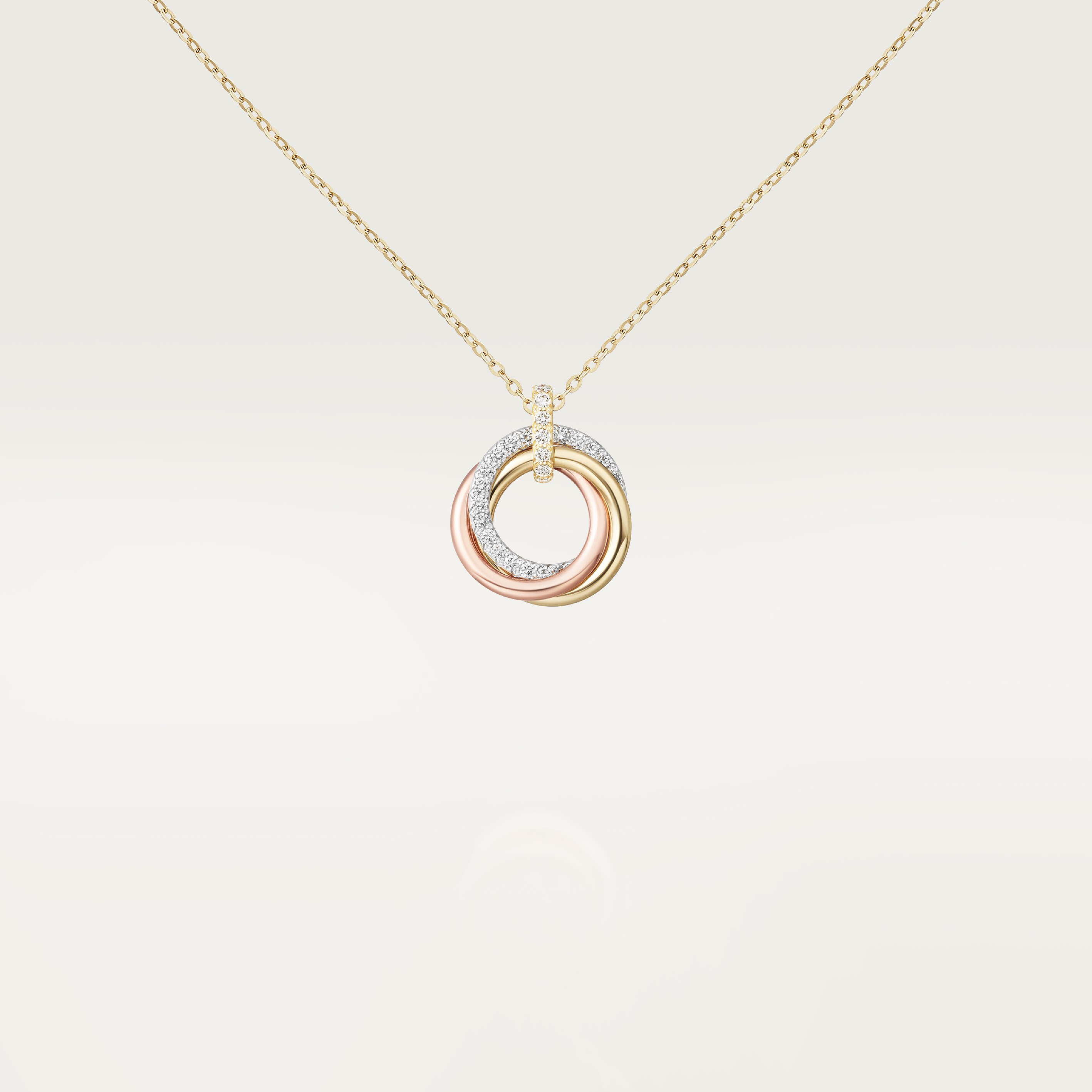 Trinity pendant, small model, half-paved, image 5