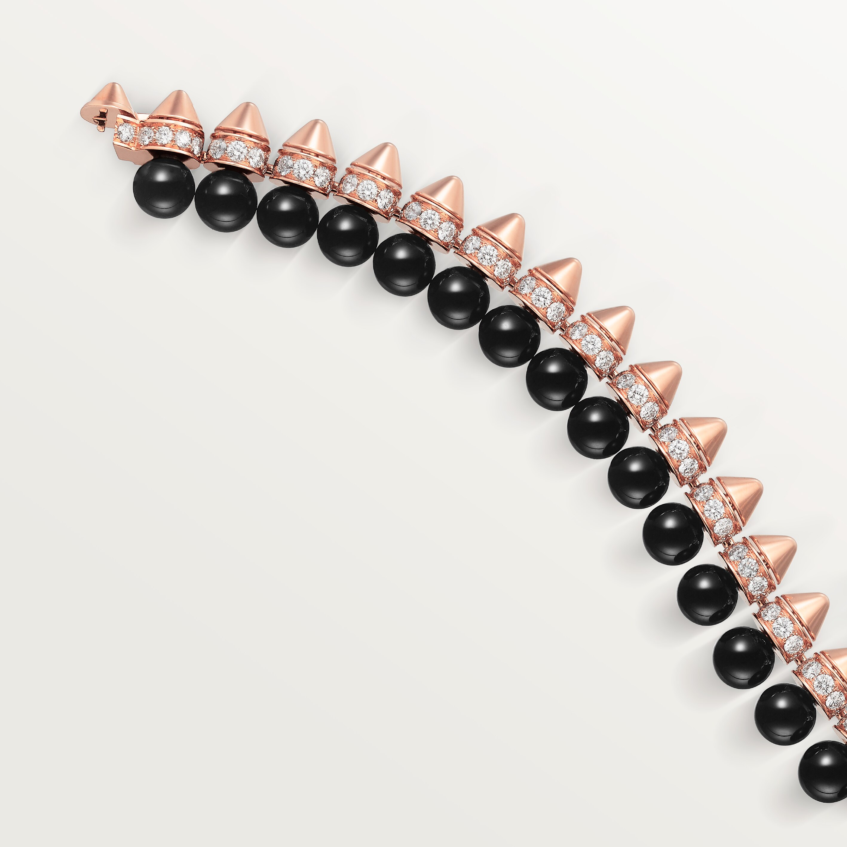Clash de Cartier bracelet, flexible, onyx, extra-large model, diamonds, image 5