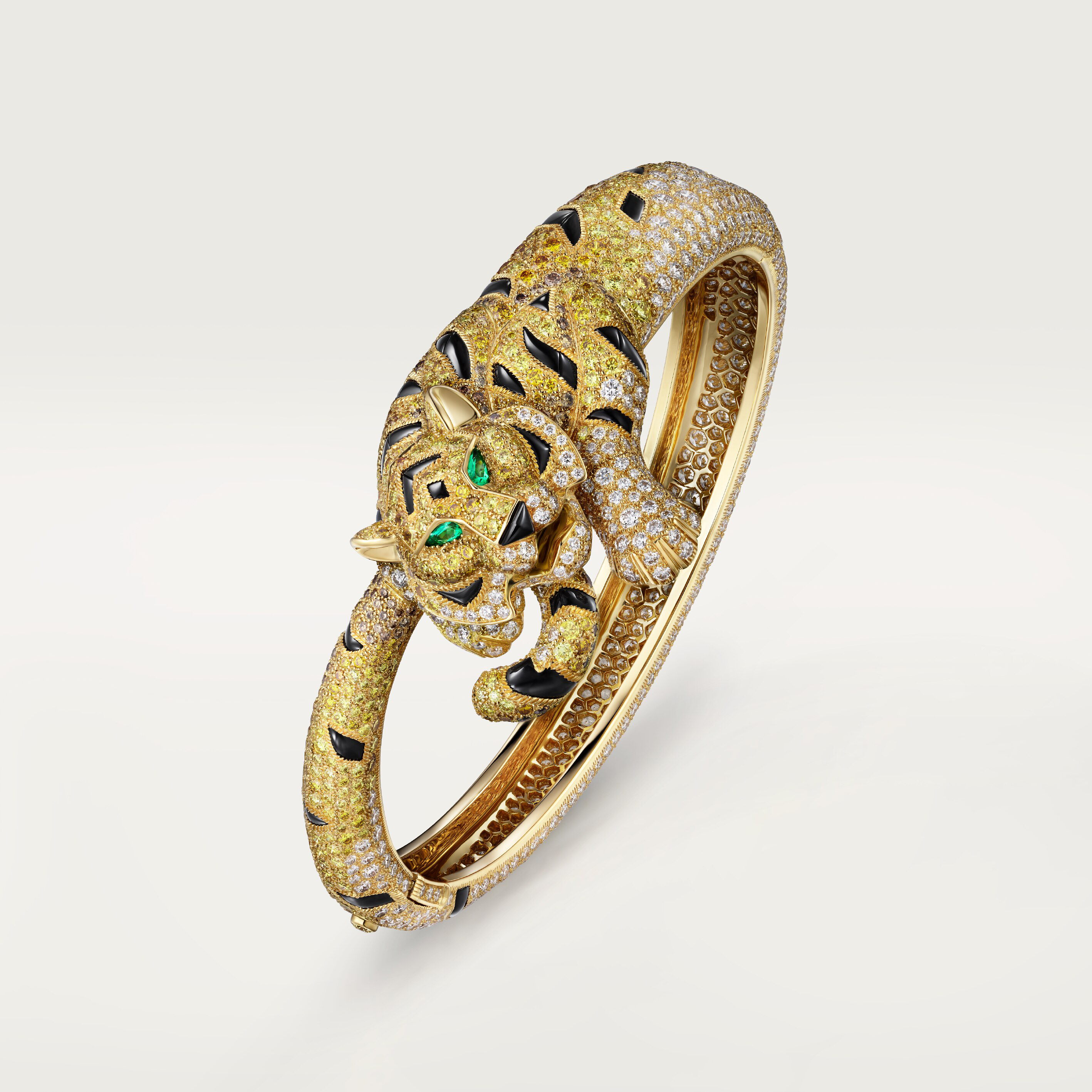 Faune et Flore de Cartier bracelet, yellow, orange and brown diamonds, paved