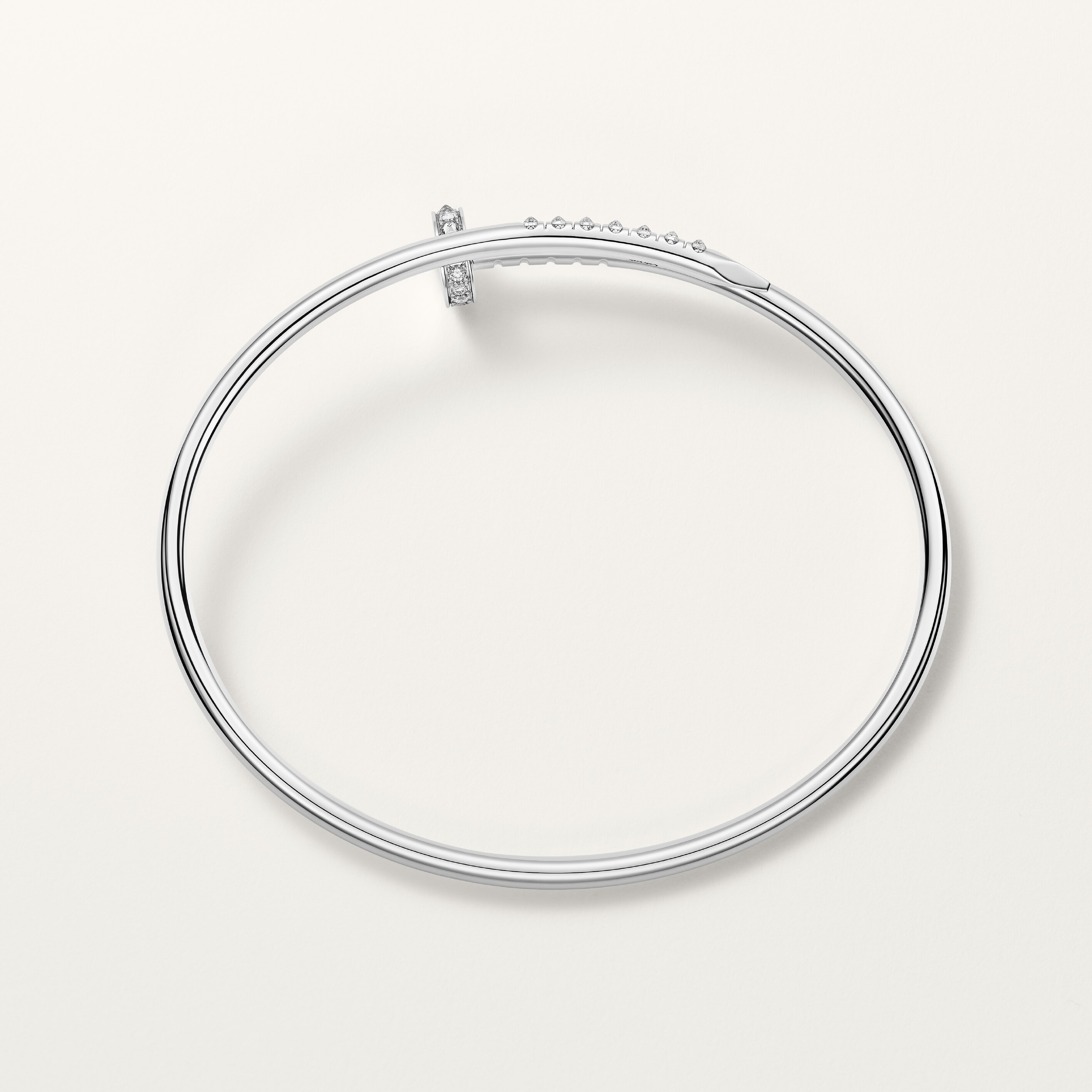 Juste un Clou bracelet, small model, reverse-set diamonds, image 6