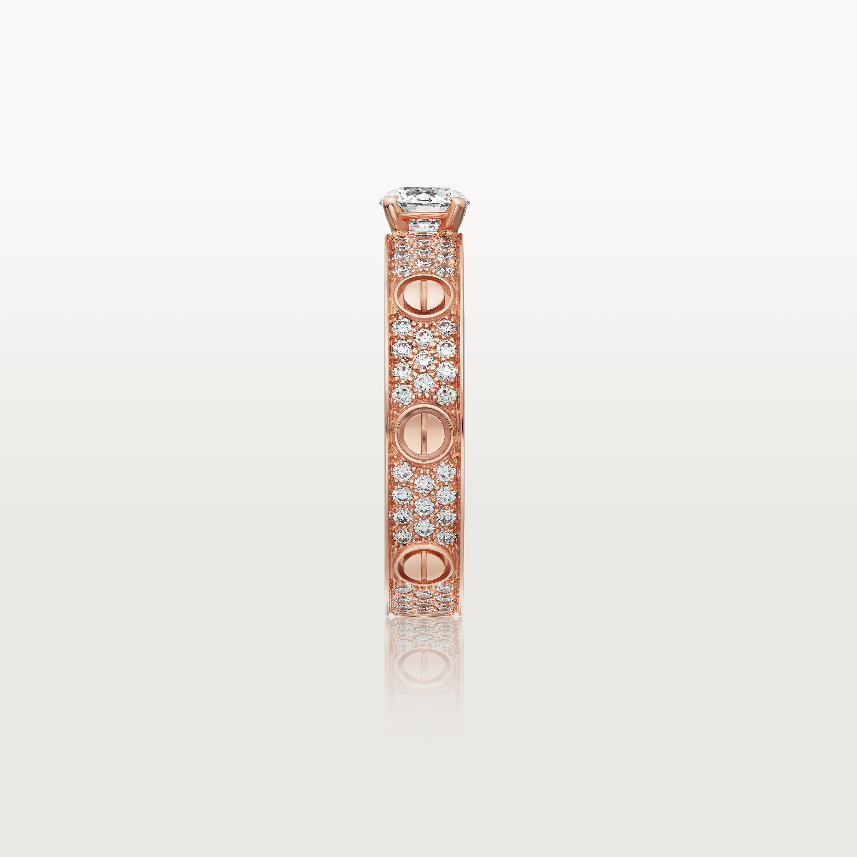 #LOVE# solitaire, brilliant-cut diamond, paved , image 8