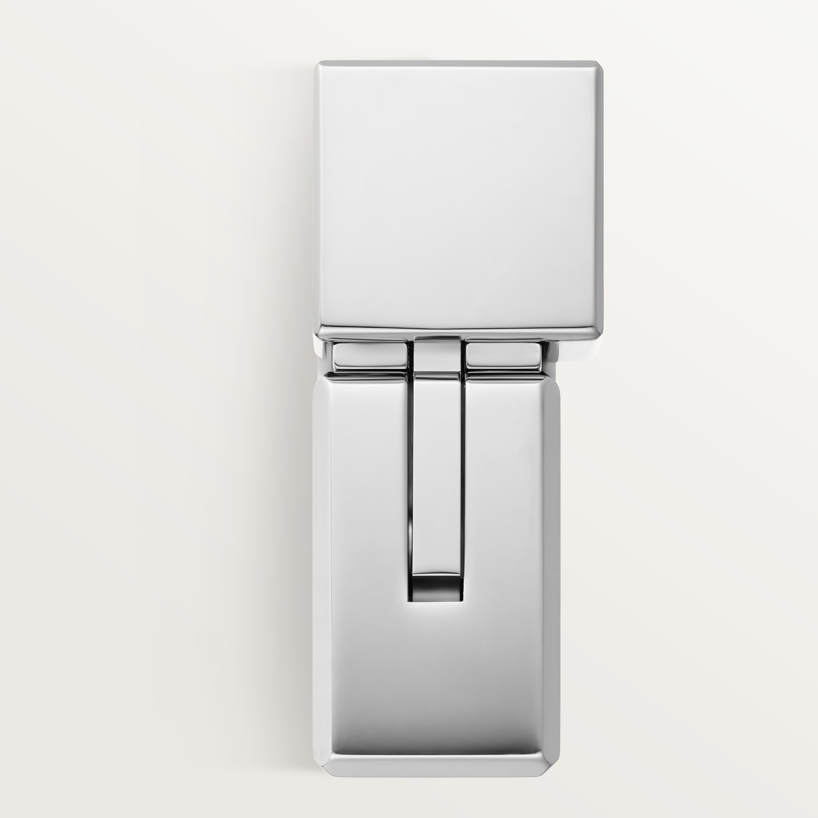 Double C de Cartier logo square lighter with Sunray motif in palladium finish, image 8