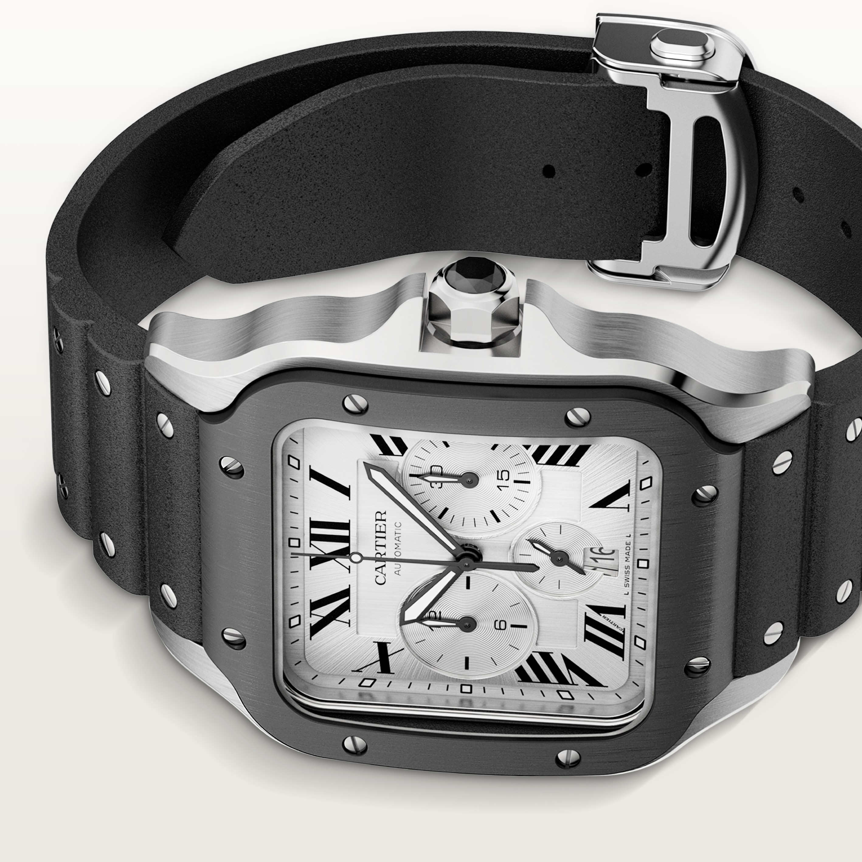 Santos de Cartier Chronograph watch, image 8