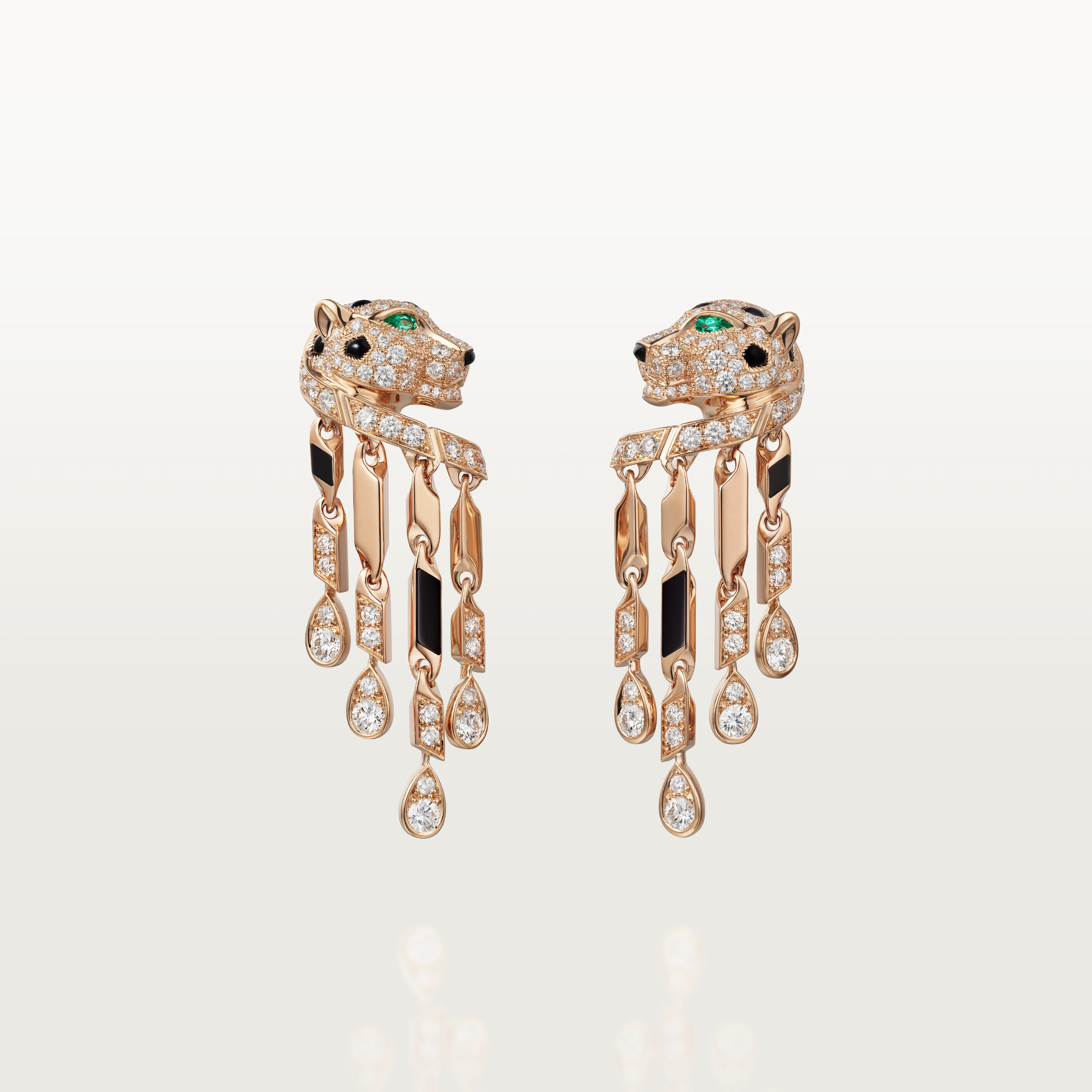 Panth&egrave;re de Cartier earrings, small model, paved