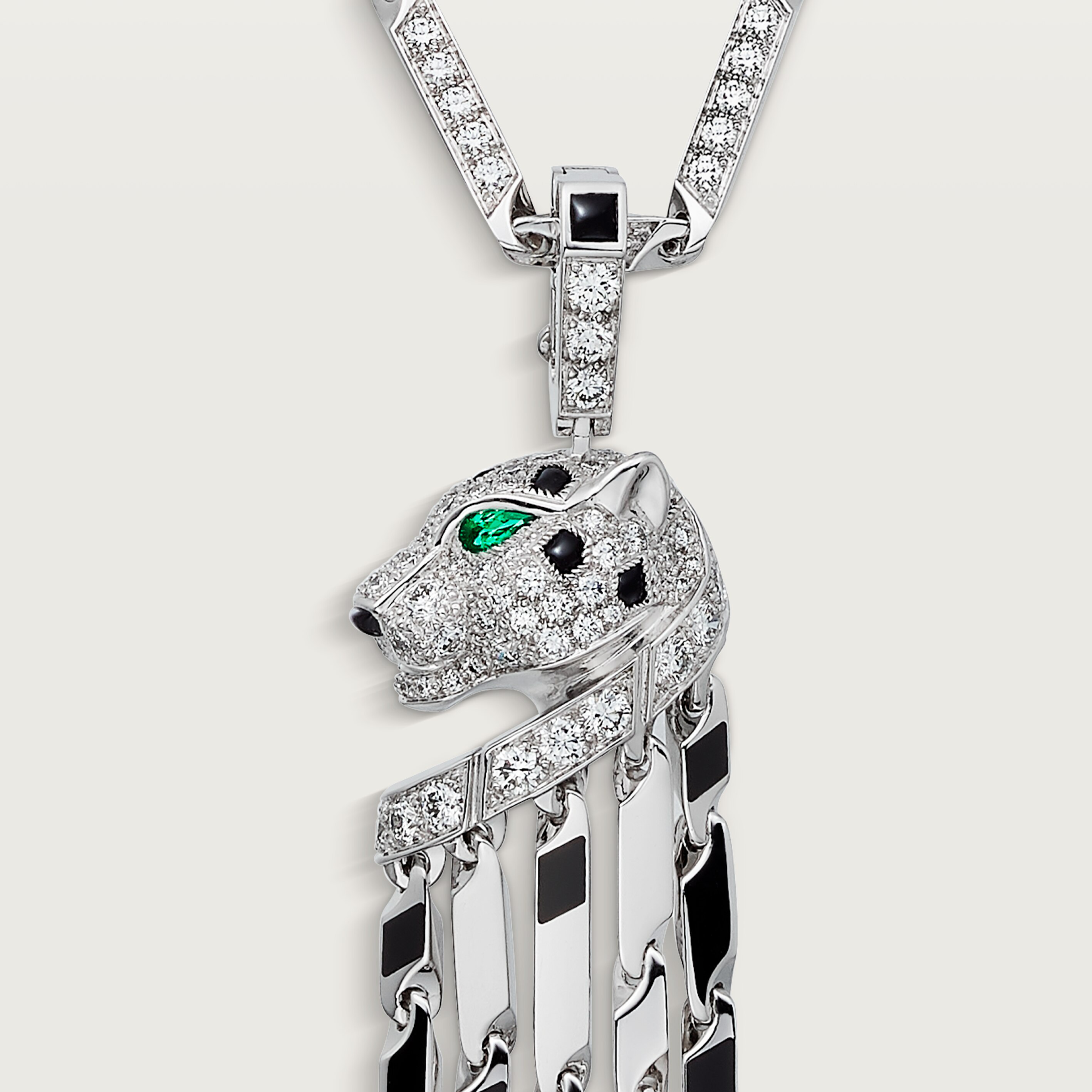 Panth&egrave;re de Cartier long necklace, small model, paved , image 6