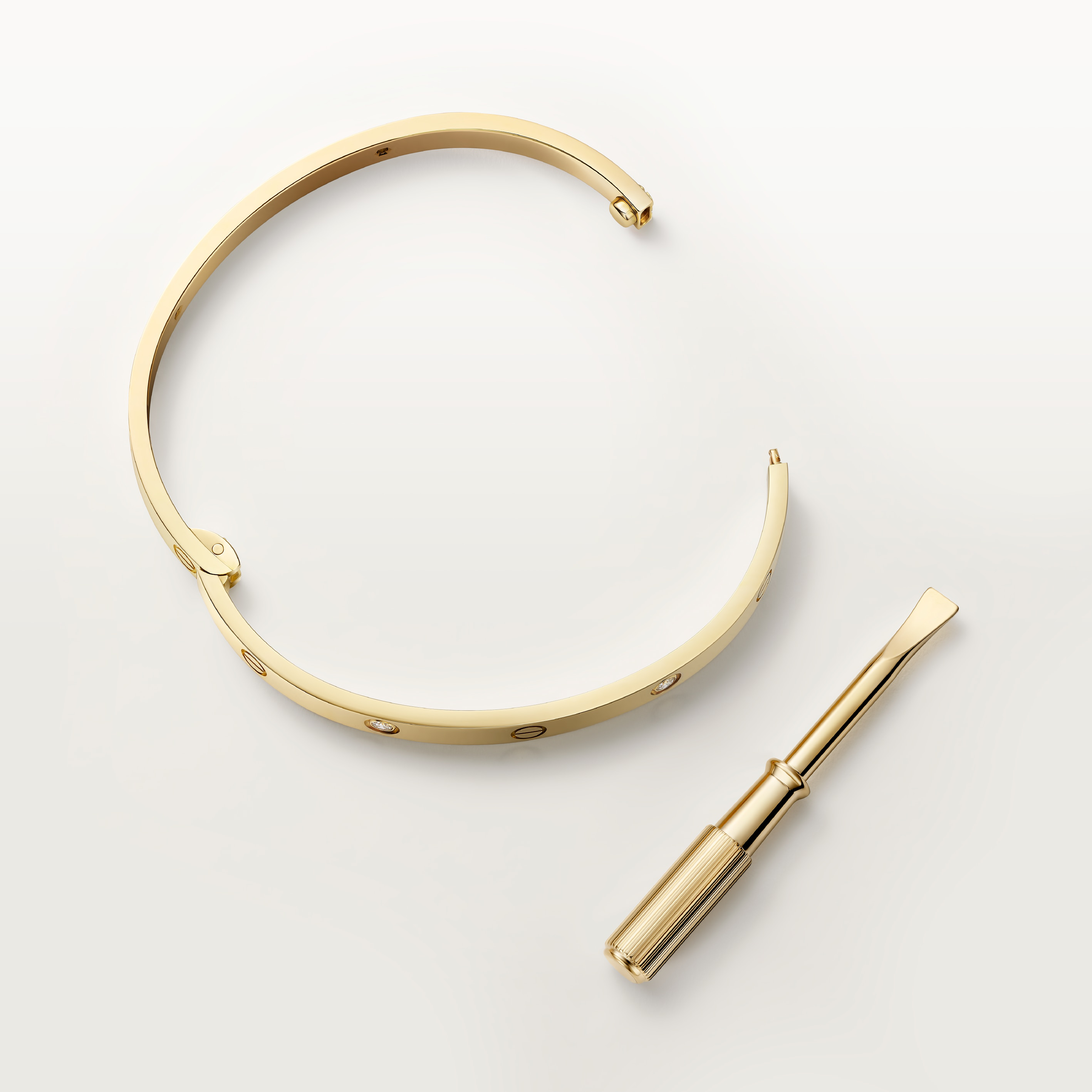 #LOVE# bracelet, medium model, 4 diamonds, image 6