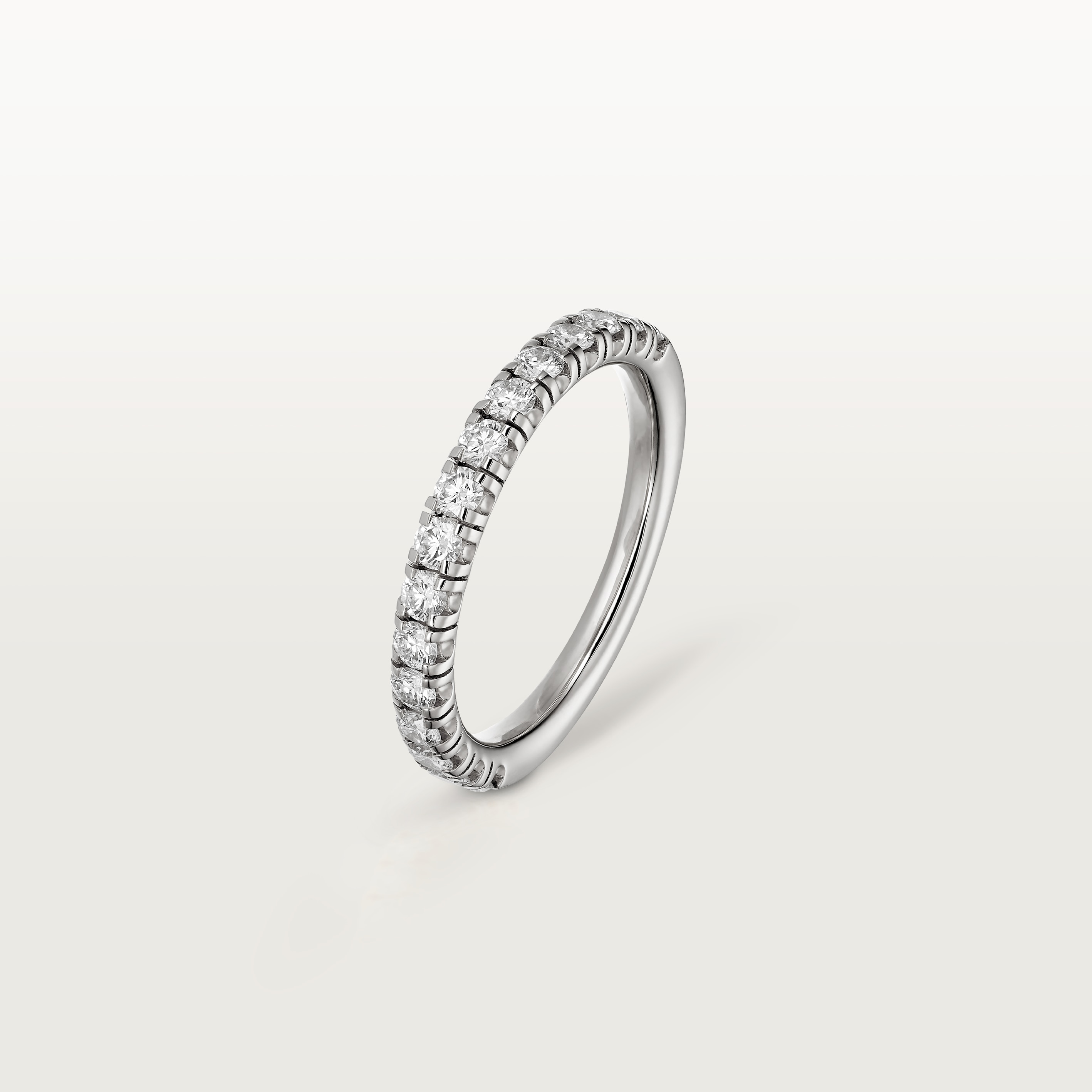 Etincelle de Cartier wedding band, 2 mm width, semi-paved