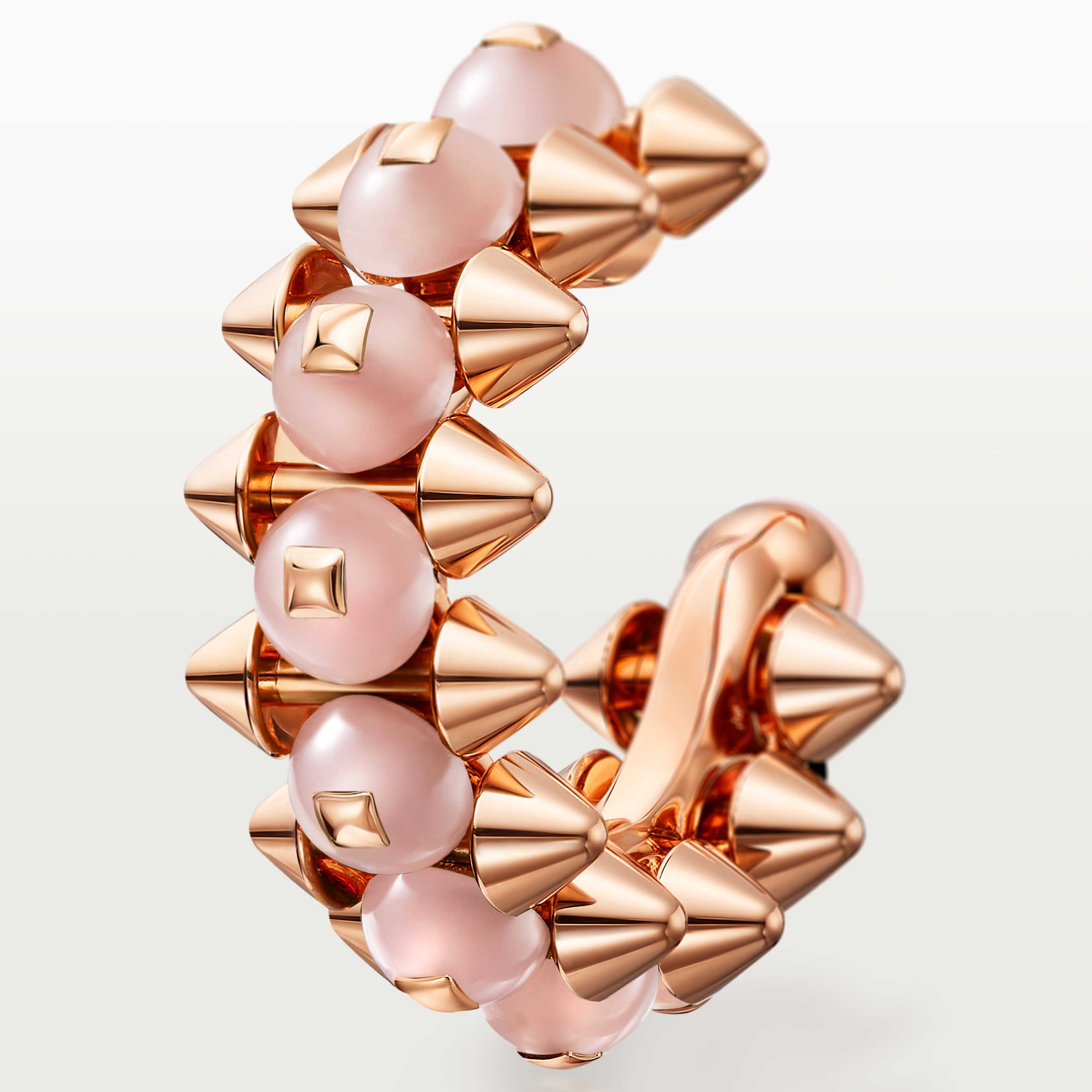 Clash de Cartier earrings, pink chalcedony