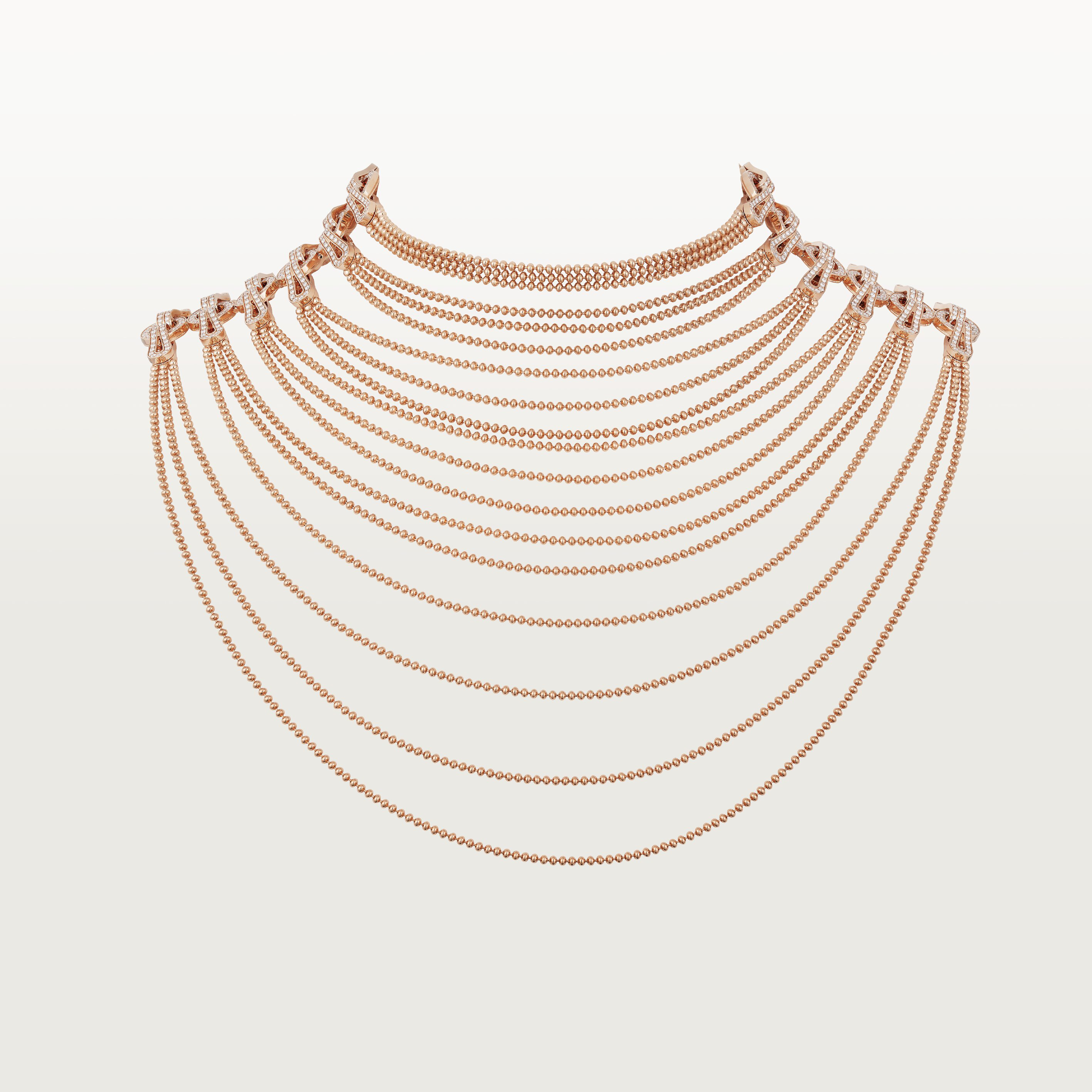 Agrafe necklace, semi-paved