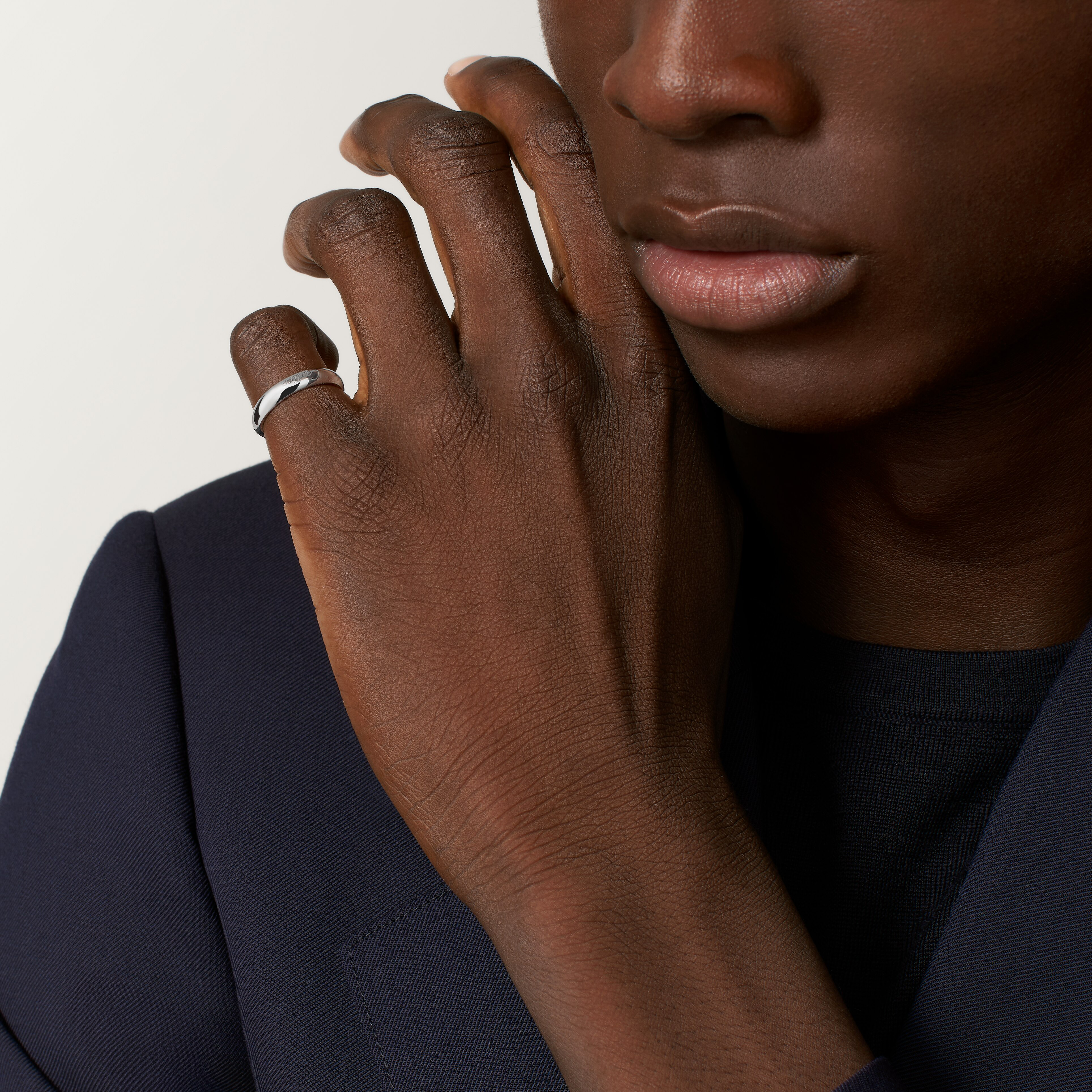 C de Cartier wedding band, 4 mm width