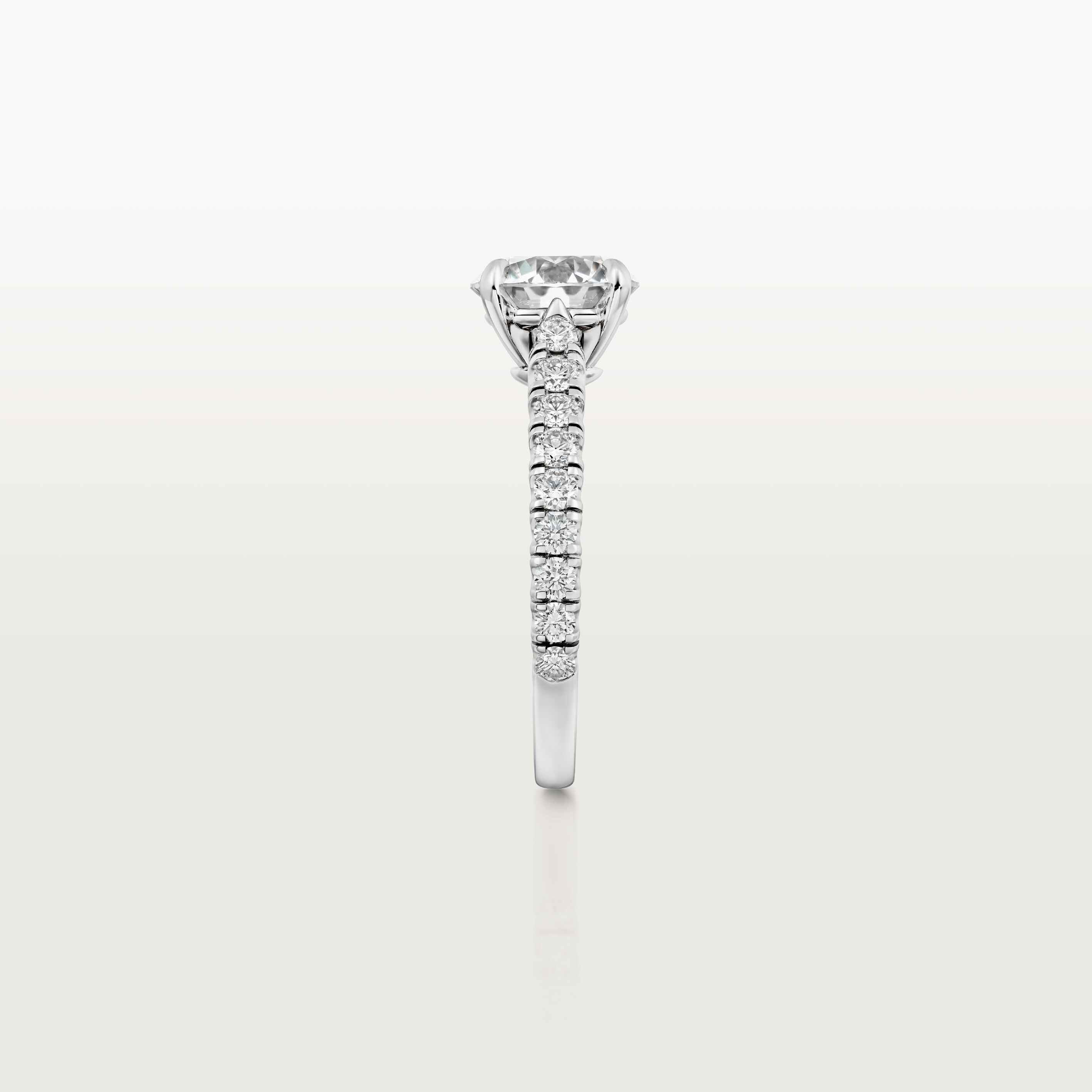 1895 solitaire, brilliant-cut diamond, paved , image 5
