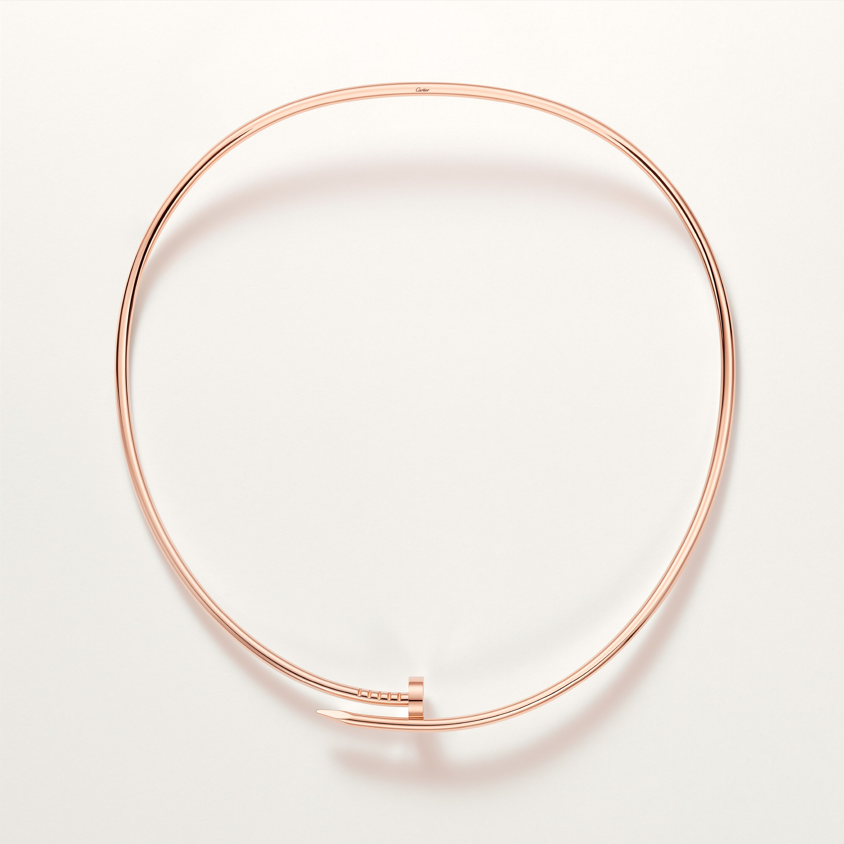 Juste un Clou torque necklace, small model, reverse-set diamonds, image 4