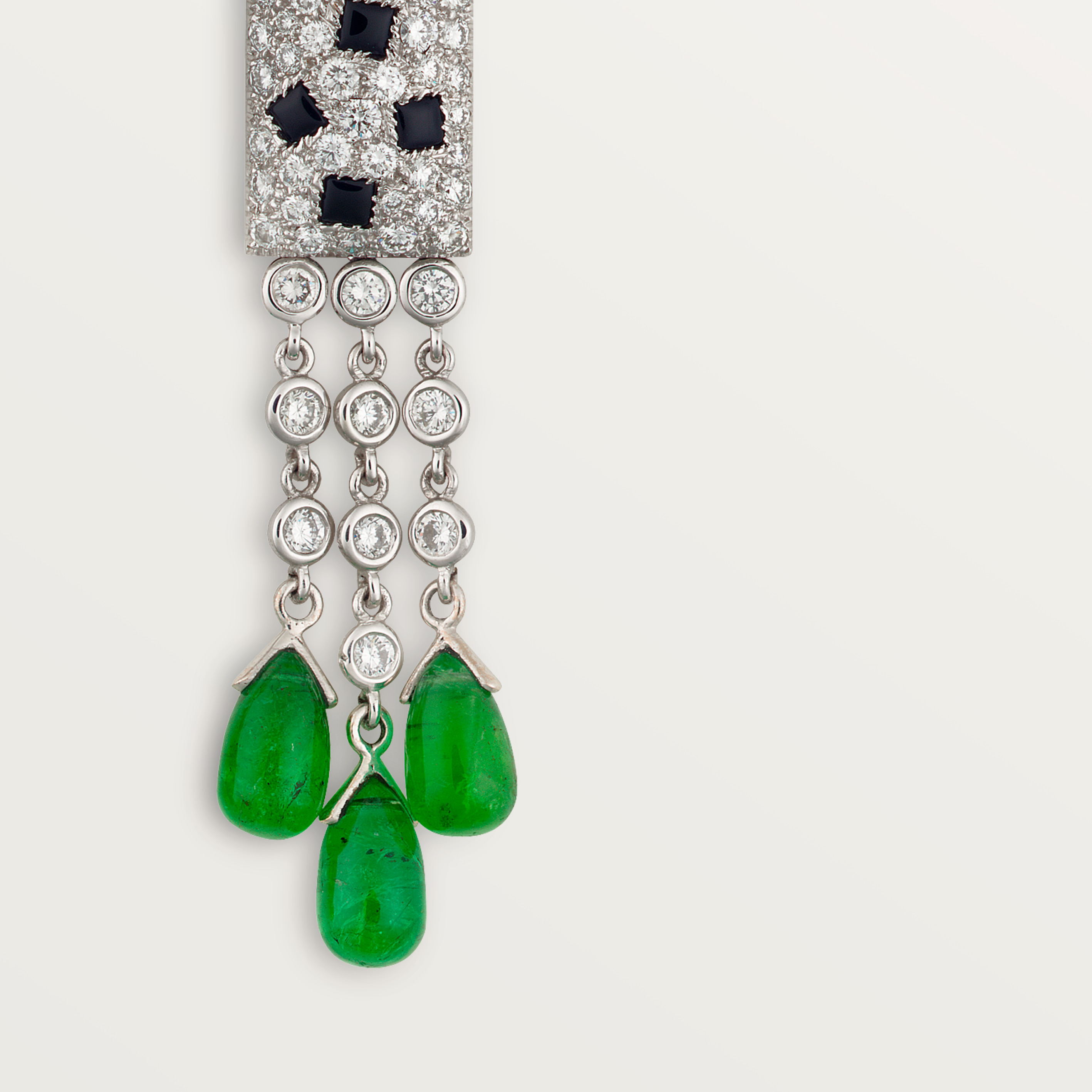 Panth&egrave;re de Cartier earrings, emeralds, paved, image 5