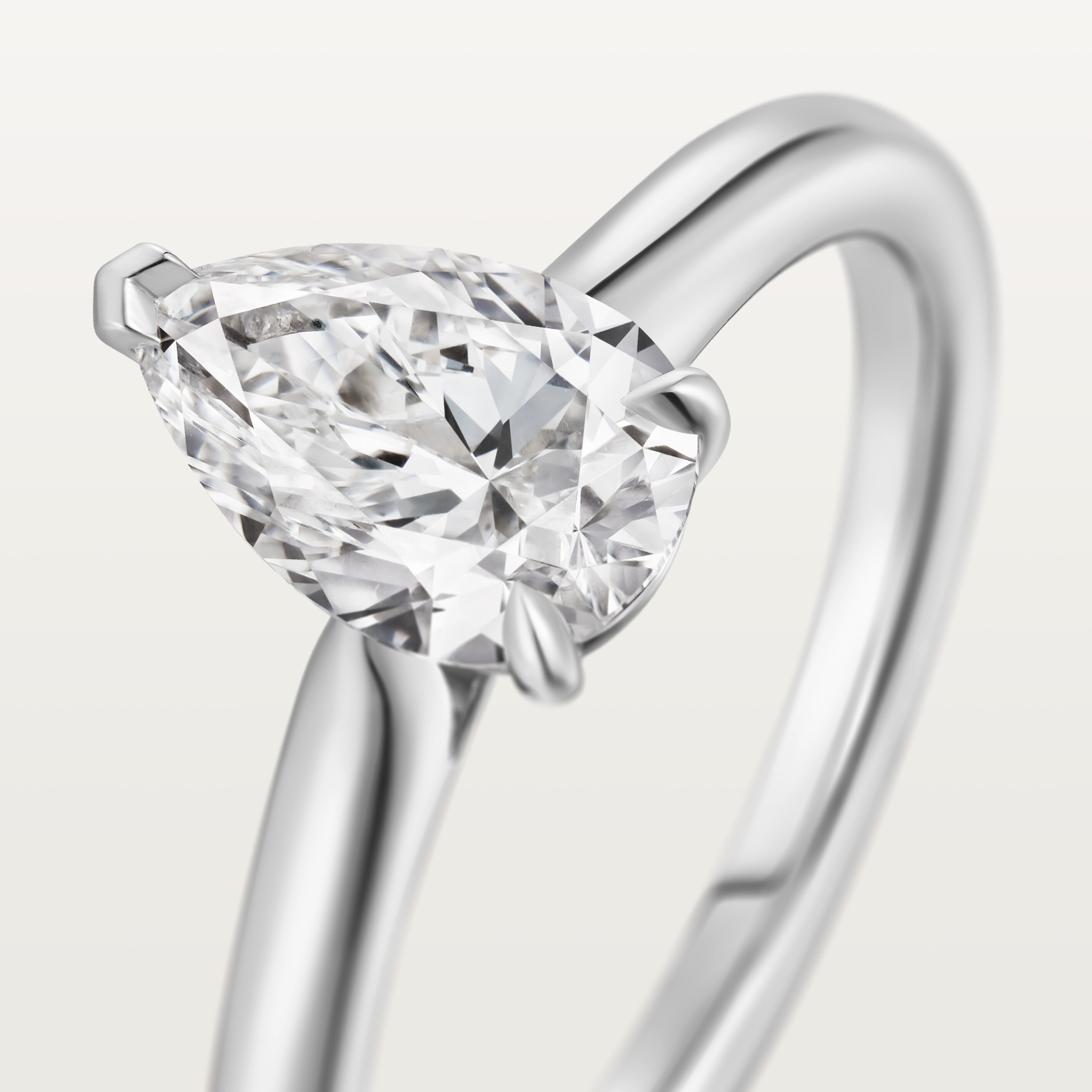 1895 solitaire, pear-shaped diamond, image 7