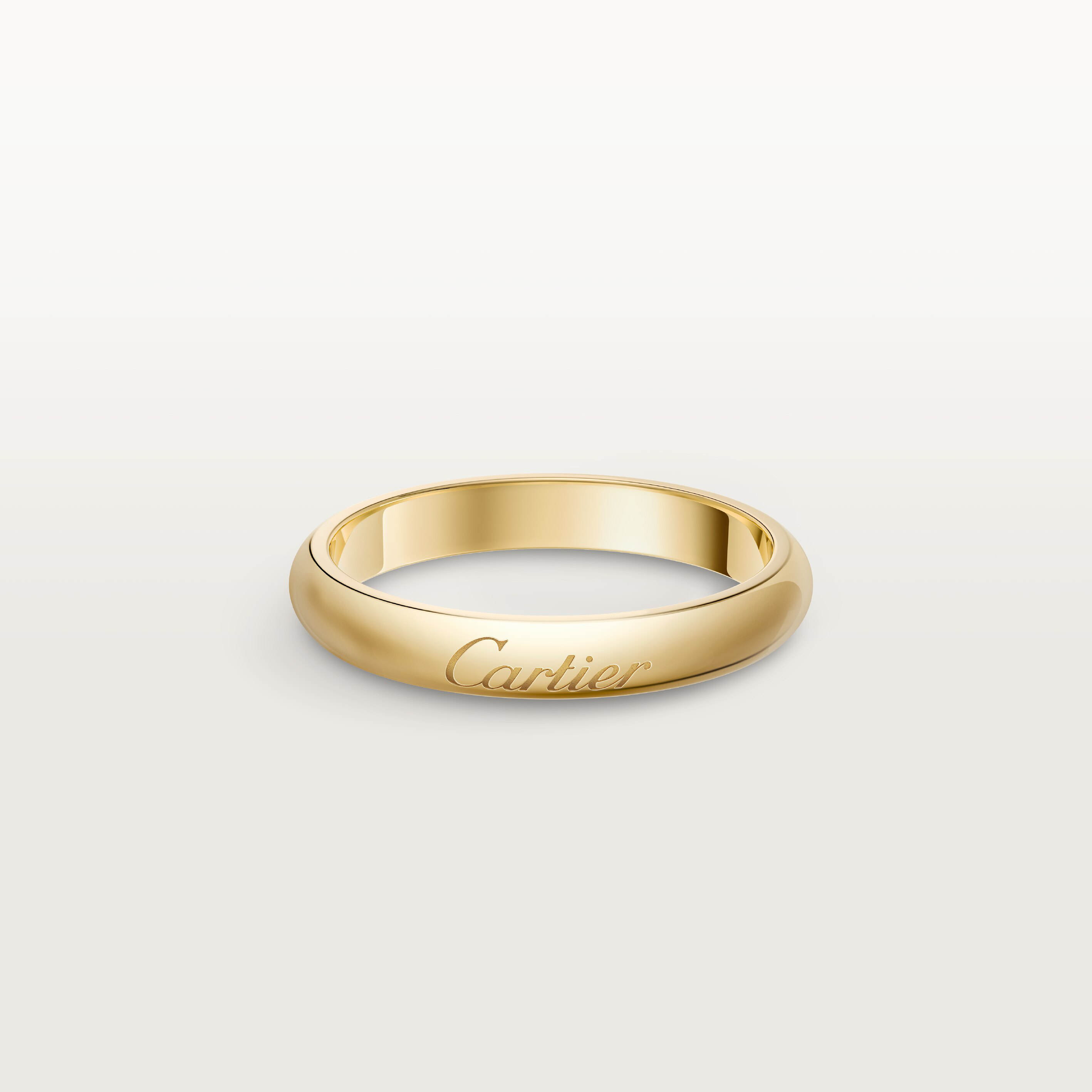 C de Cartier wedding band, 3 mm width