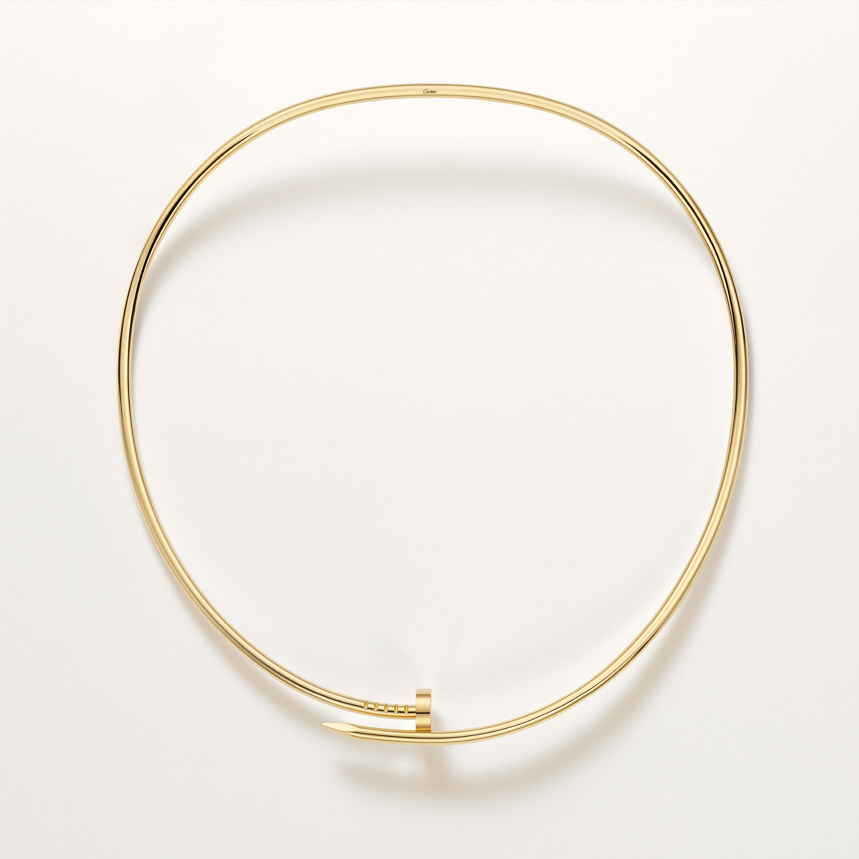 Juste un Clou torque necklace, small model, reverse-set diamonds