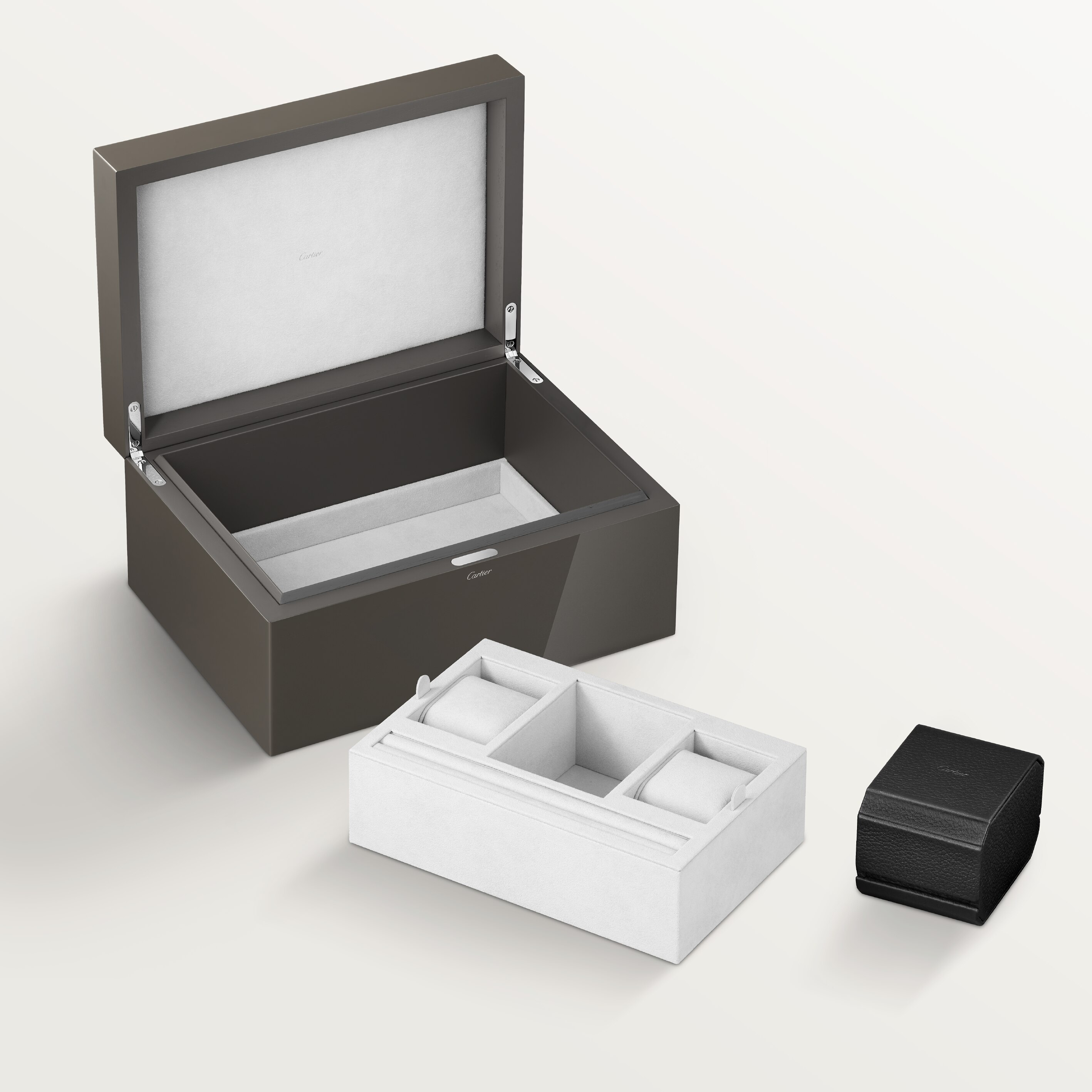 Santos de Cartier three watch and cufflink box