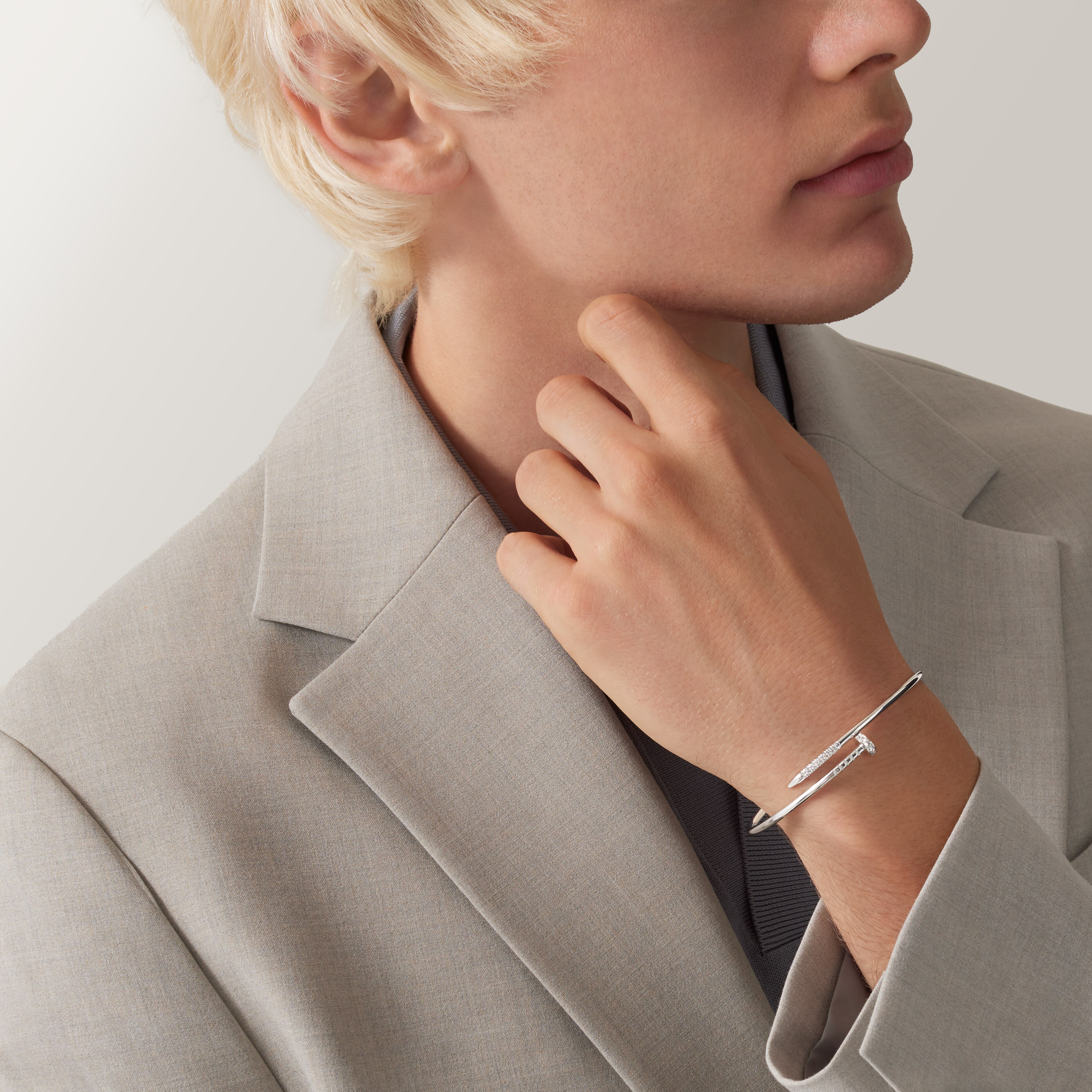 Juste un Clou bracelet, small model, reverse-set diamonds, image 4