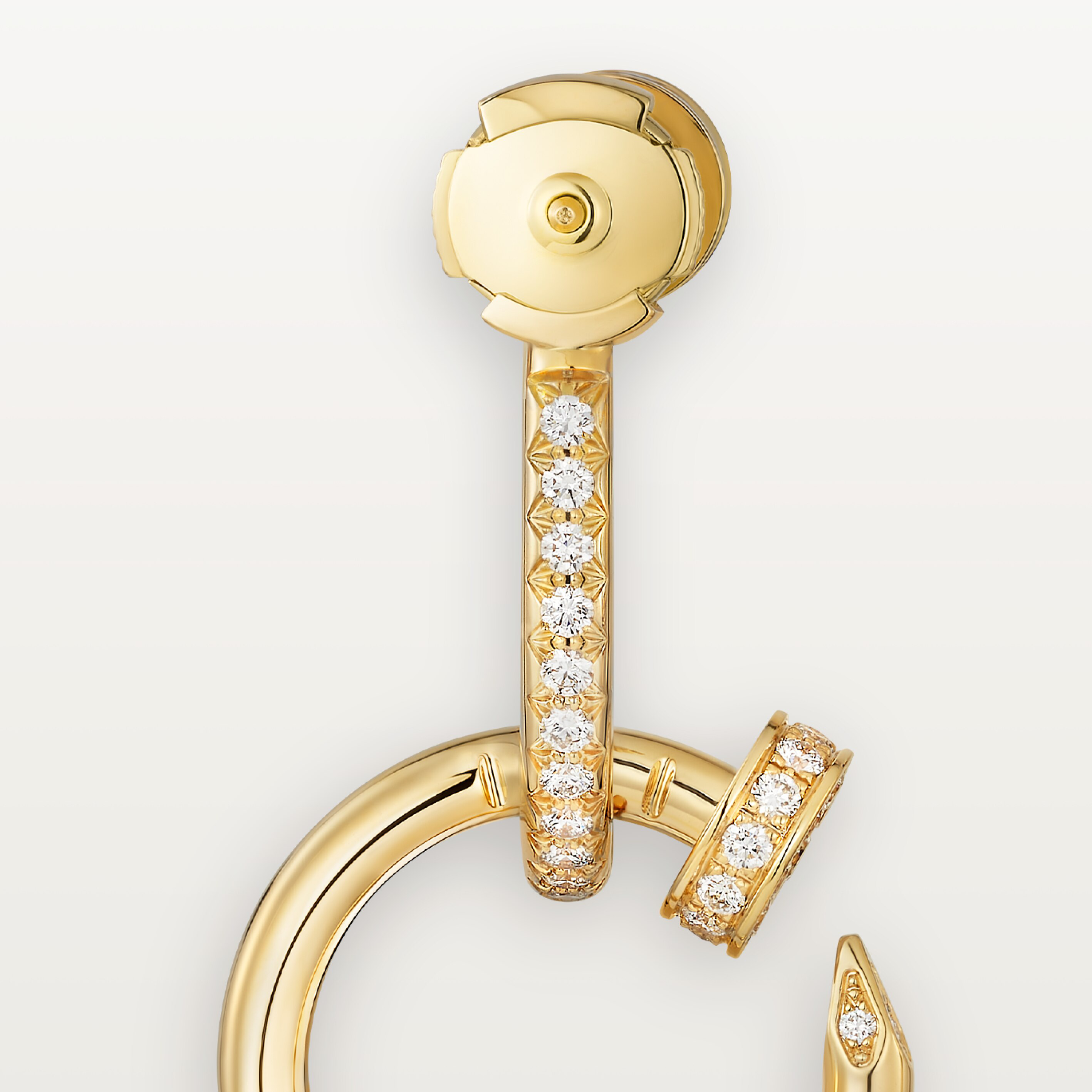 Juste un Clou earrings, double, paved