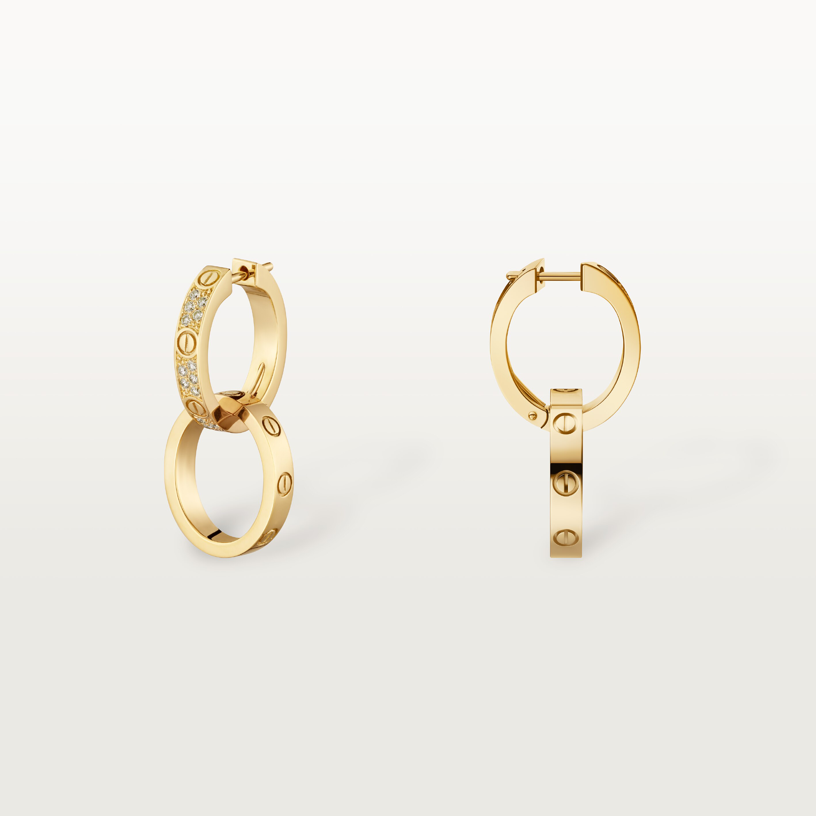 #LOVE# earrings, multiwear, half-paved, image 6